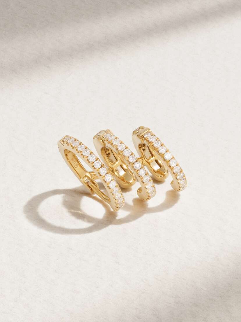 MARIA TASH Eternity 18-karat Gold Diamond Hoop Earring