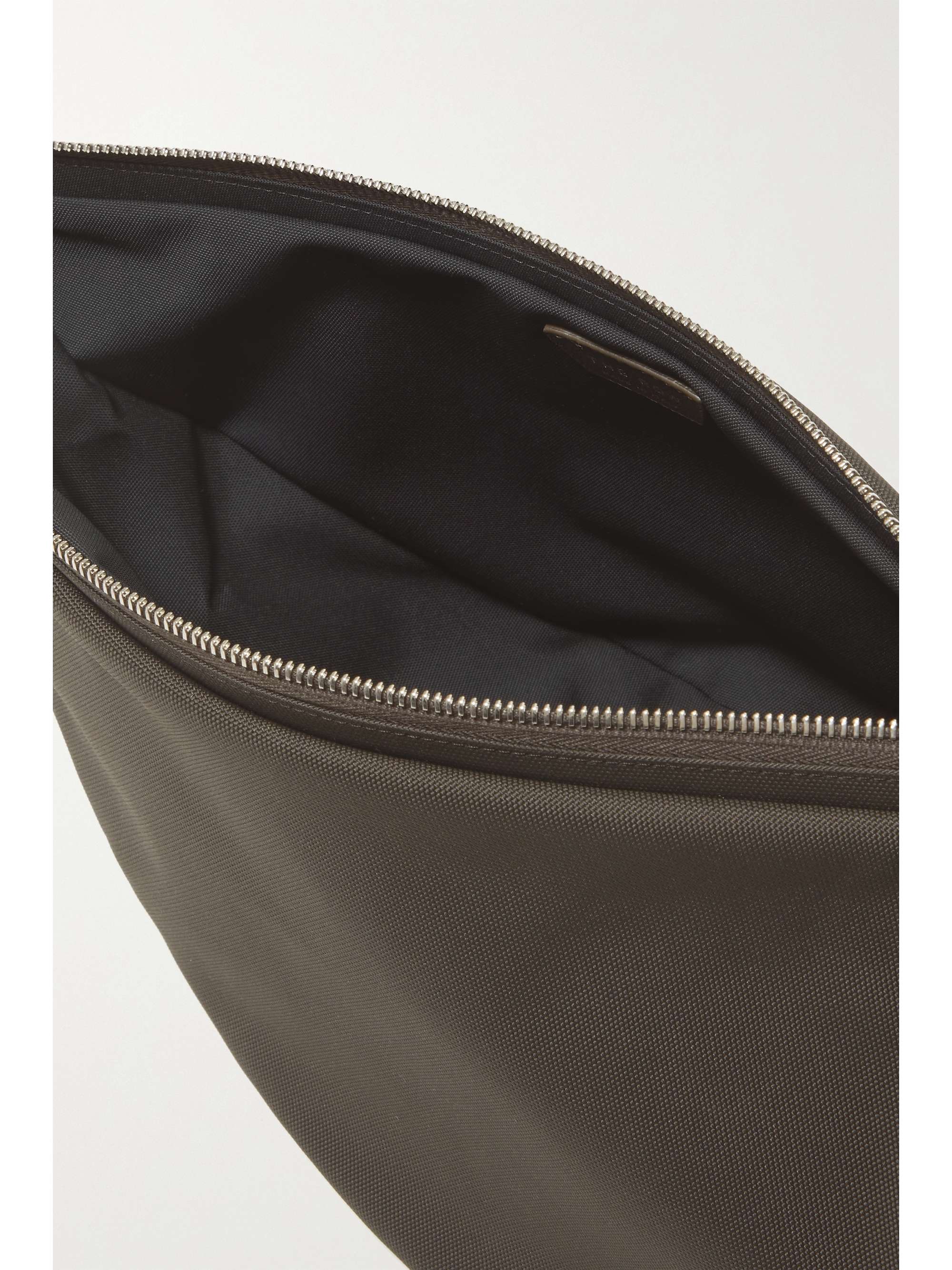 THE ROW Slouchy Banana Two leather-trimmed canvas shoulder bag