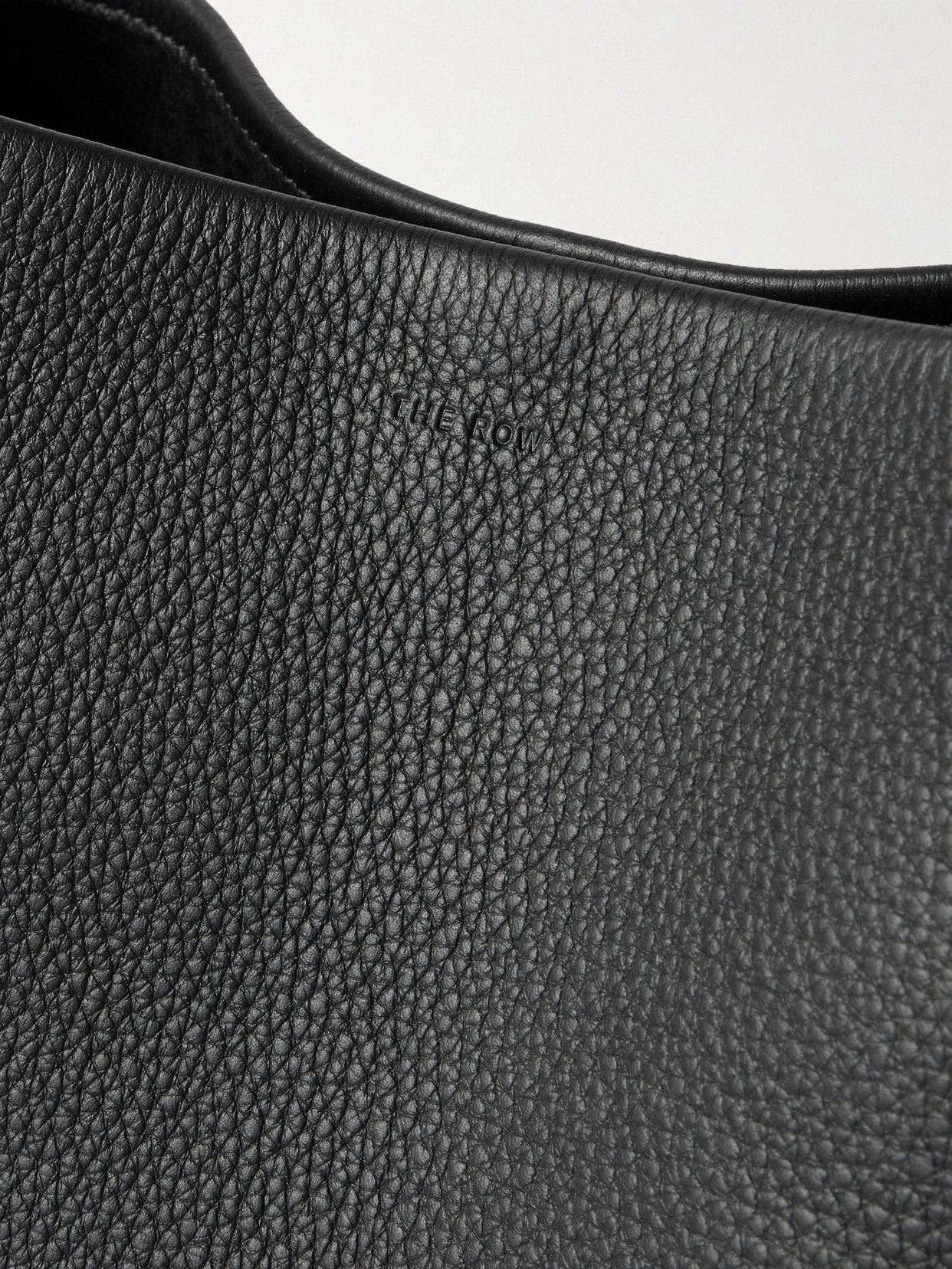 The Row N/s Park Medium Textured-leather Tote In Black