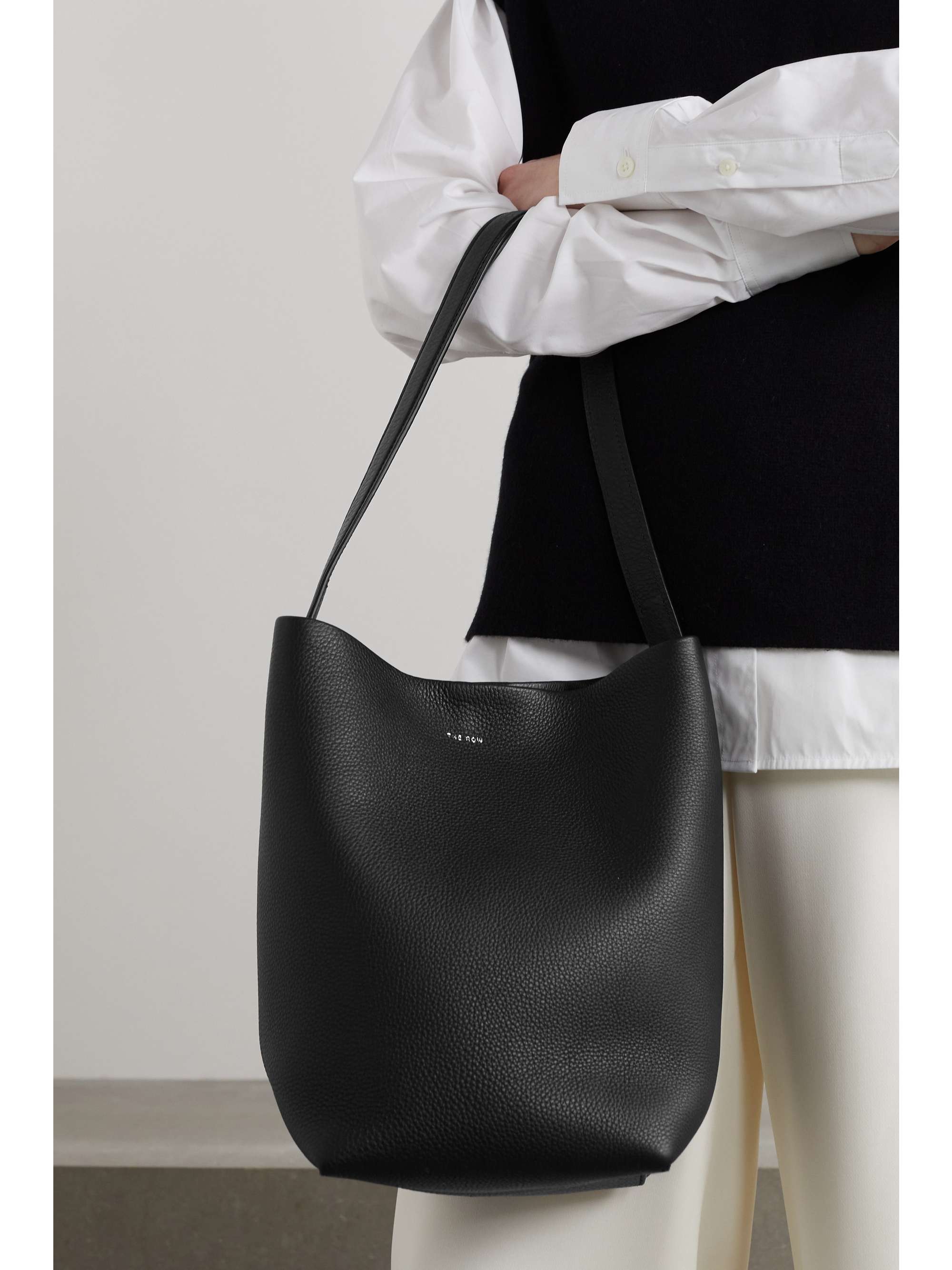 The Row Black Leather Park Tote