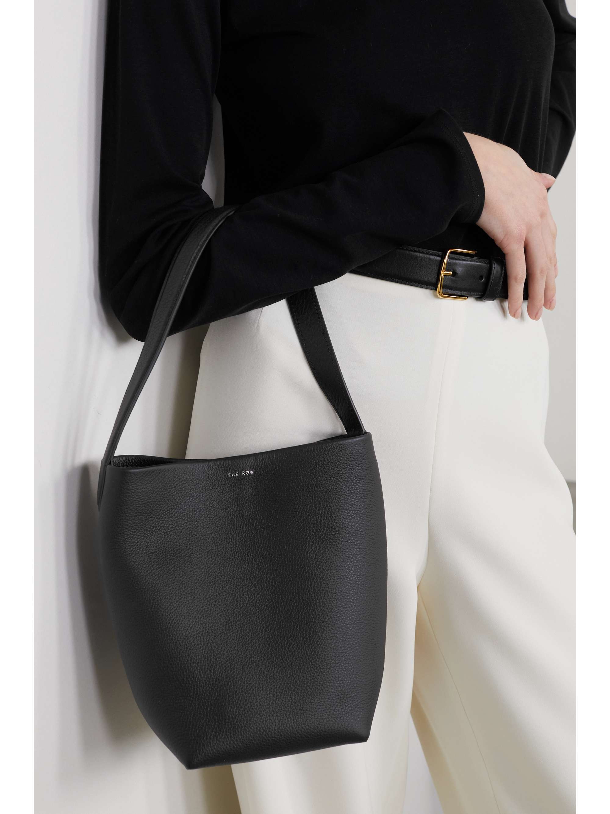 Large N/S Park Tote Bag Black in Leather – The Row