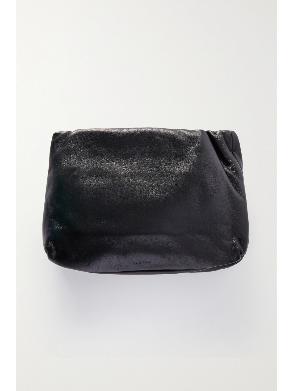 The Row Bourse Shoulder Bag In Leather In Black