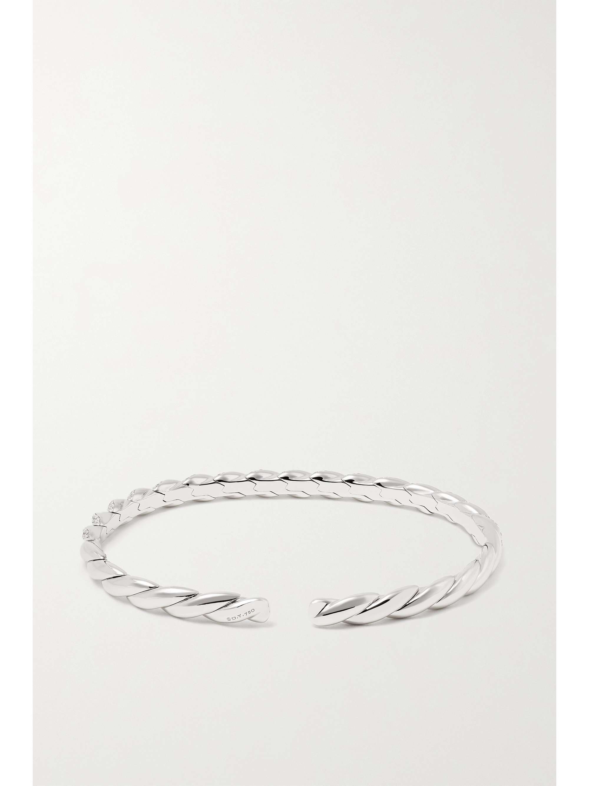 DAVID YURMAN Pavéflex 18-karat white gold diamond bracelet
