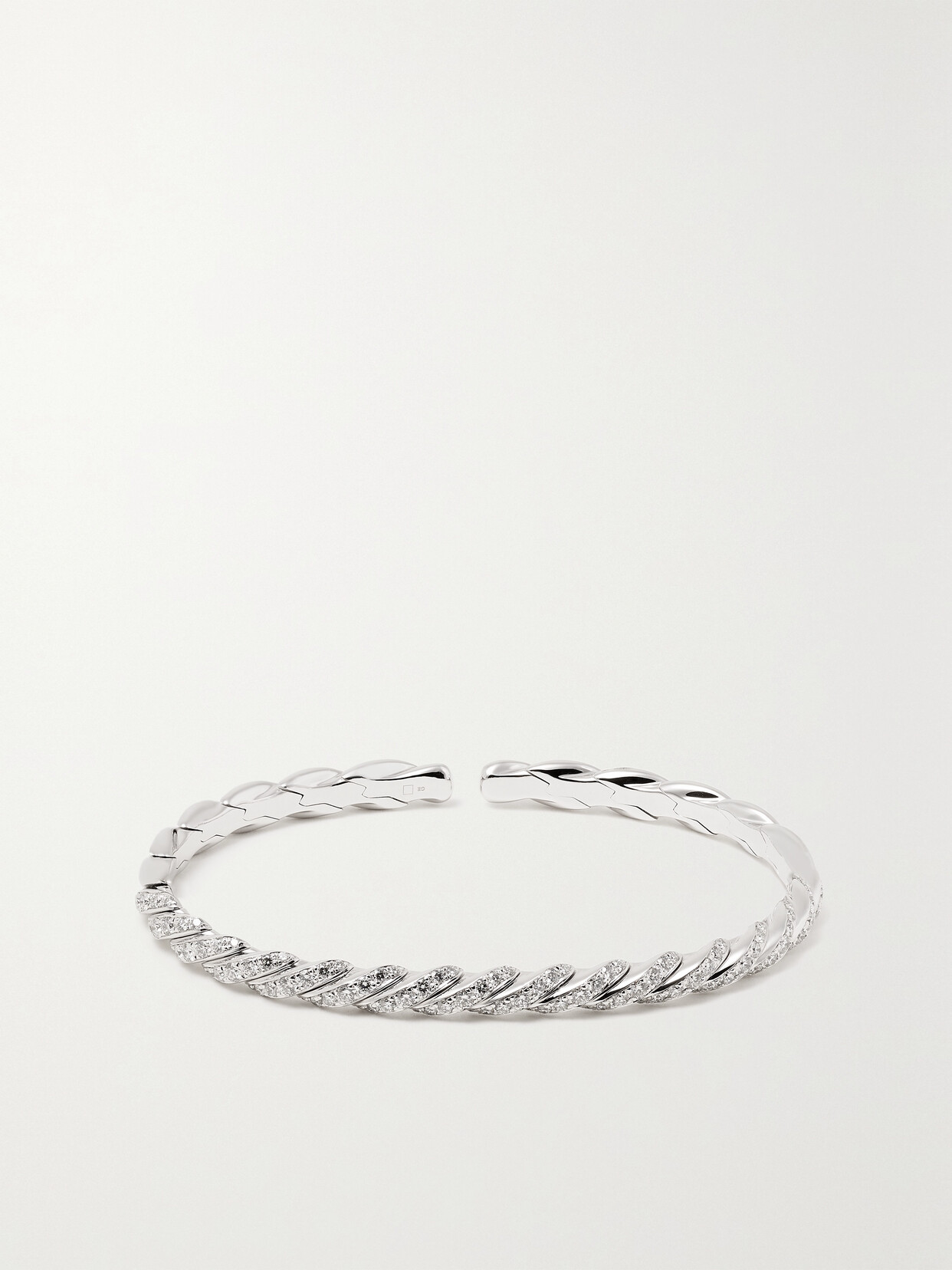 DAVID YURMAN PAVÉFLEX 18-KARAT WHITE GOLD DIAMOND BRACELET