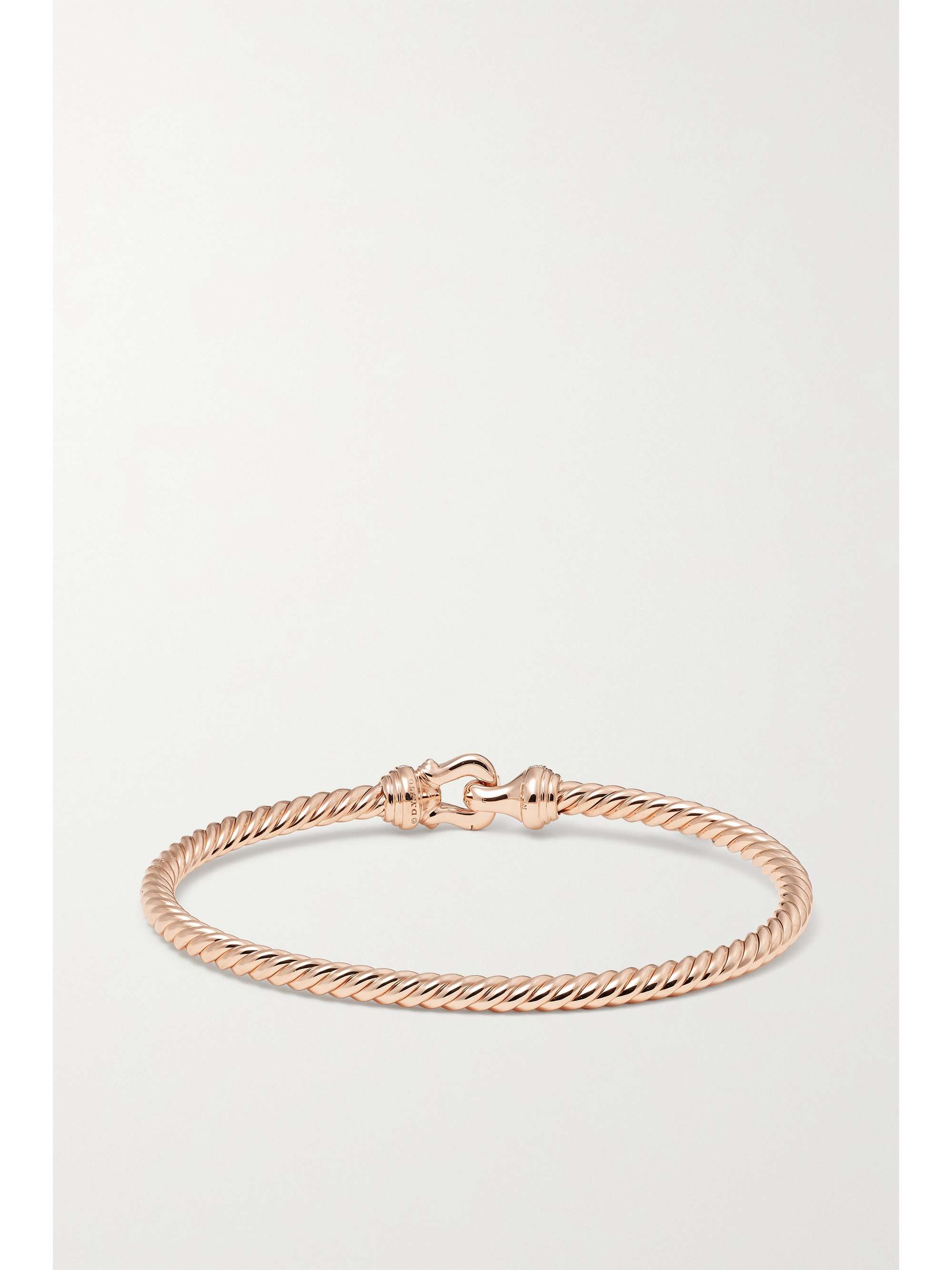 DAVID YURMAN Buckle 18-karat rose gold diamond bracelet