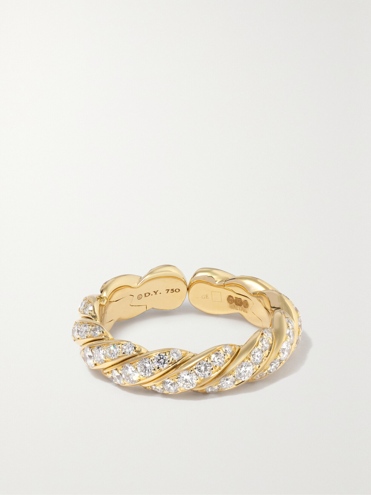 David Yurman Pavéflex 18-karat Gold Diamond Ring - 6 1/2