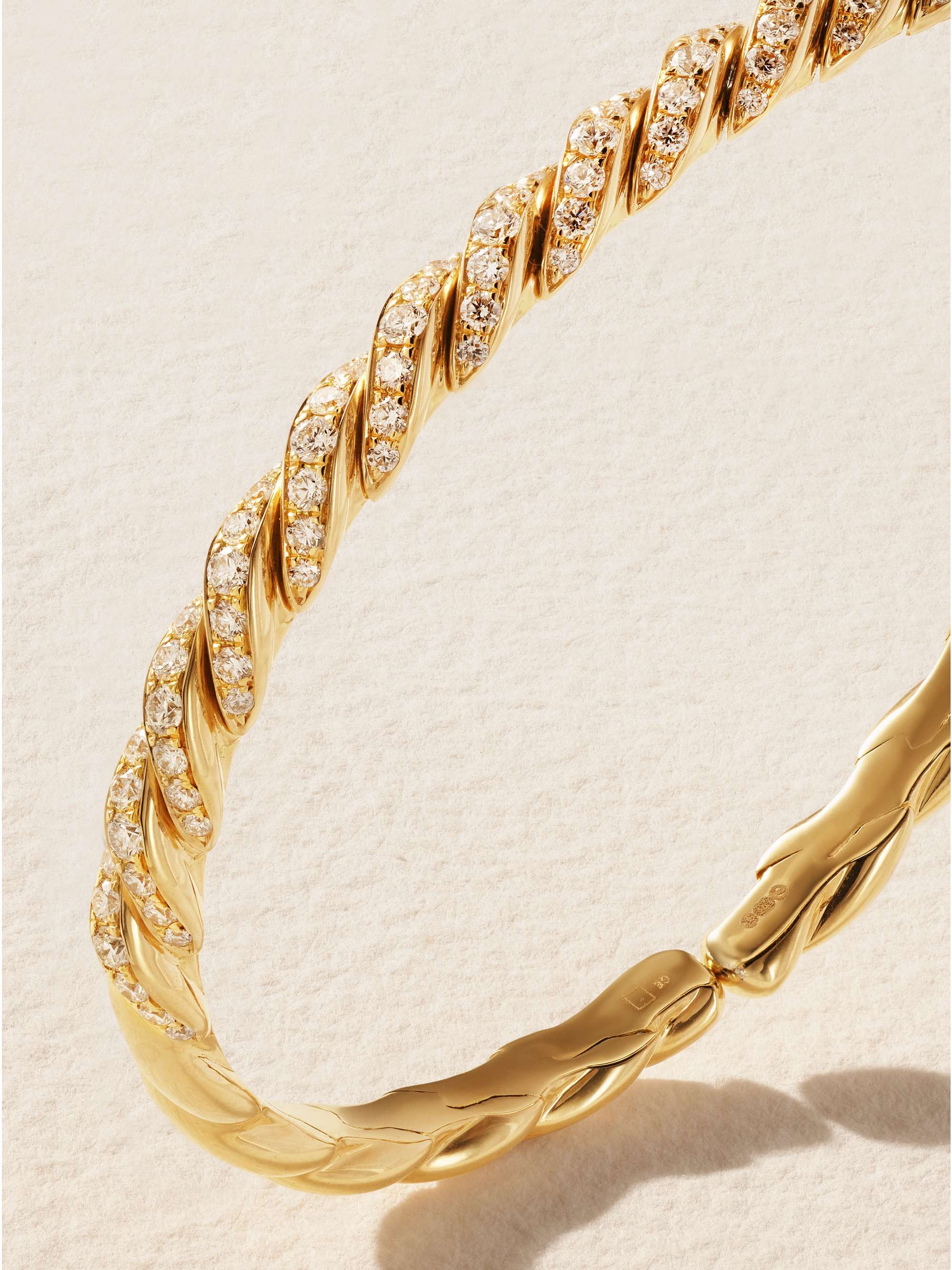 DAVID YURMAN Pavéflex 18-karat gold diamond bracelet