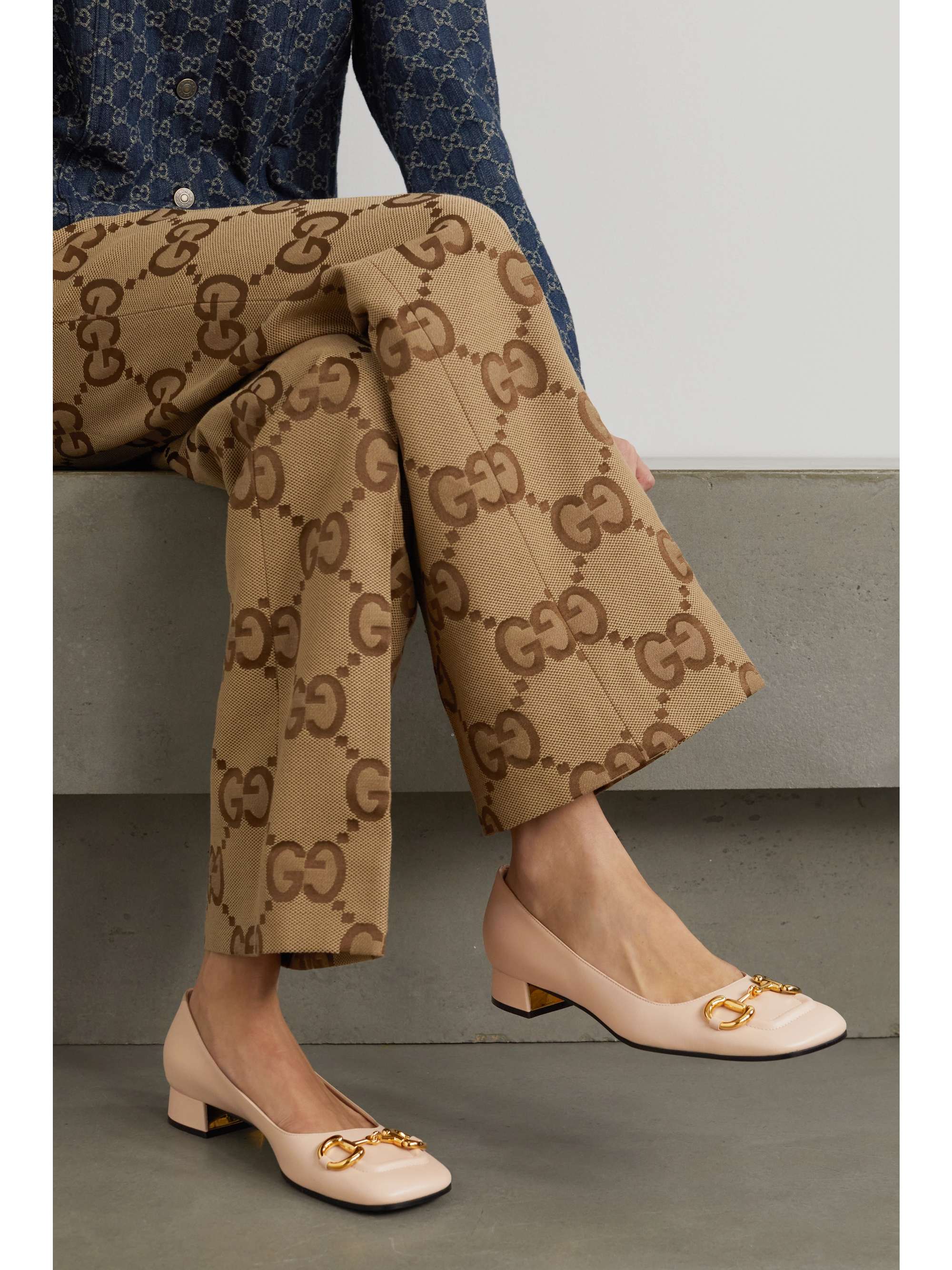 GUCCI Baby horsebitdetailed leather pumps NETAPORTER