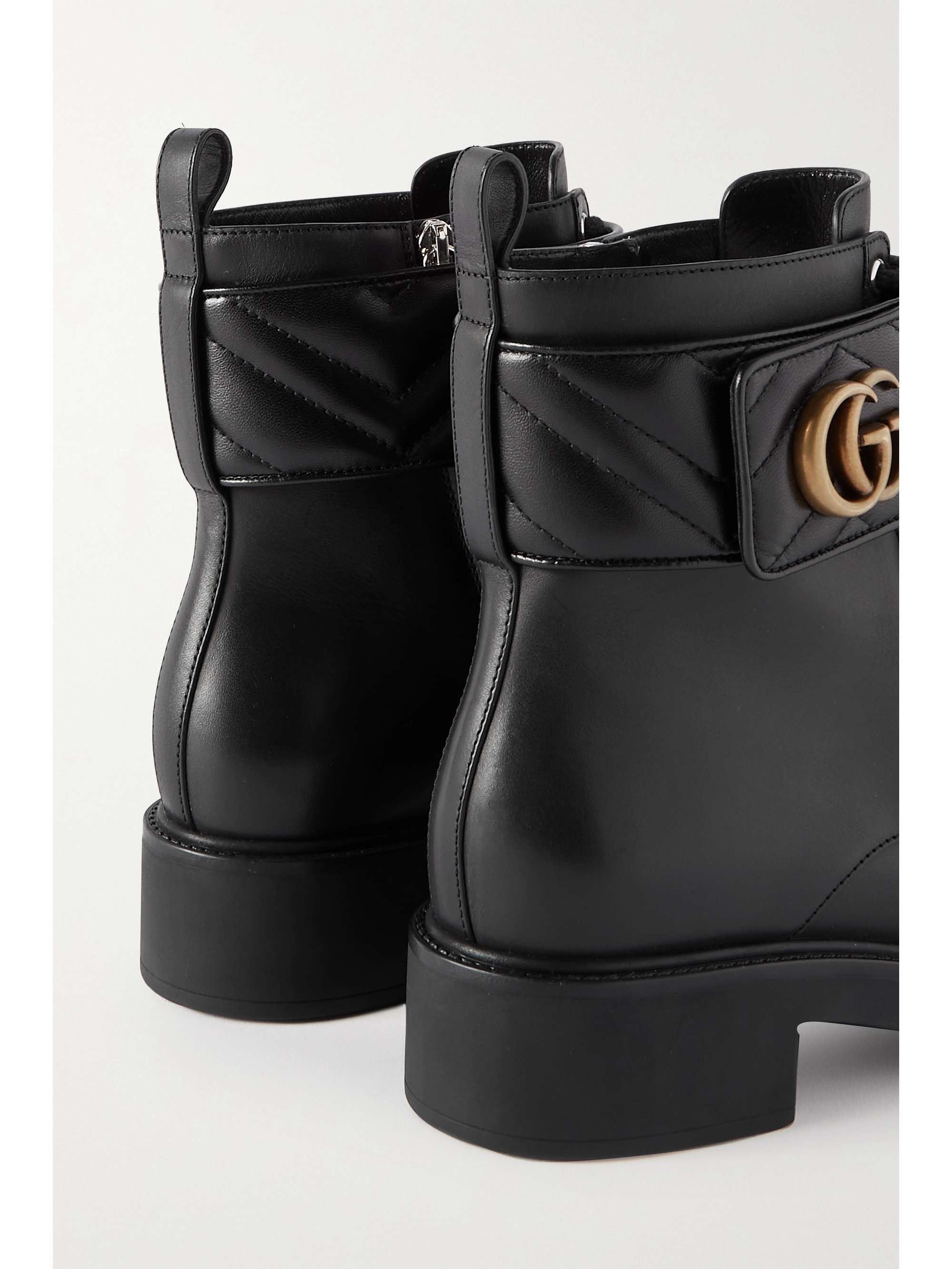 GUCCI Marmont logo-embellished leather ankle boots