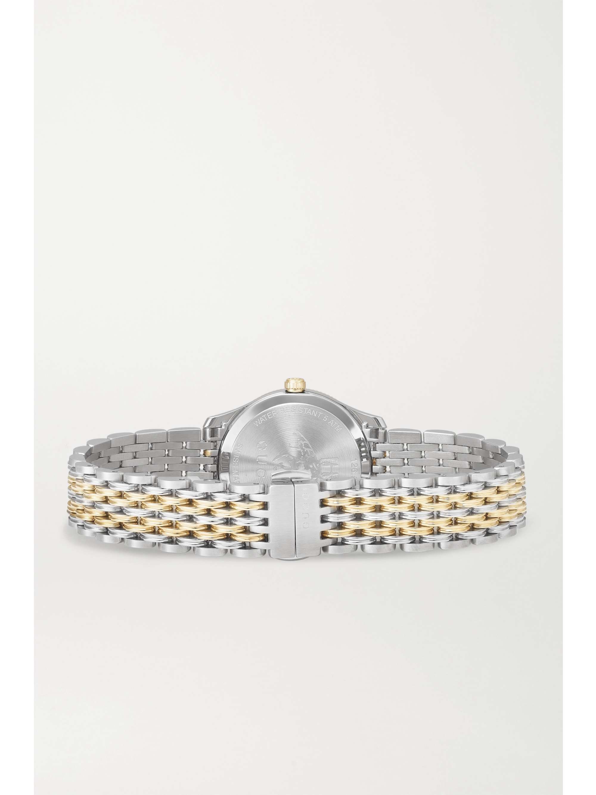 GUCCI Montre en acier inoxydable et plaqué PVD doré G-Timeless, 29 mm