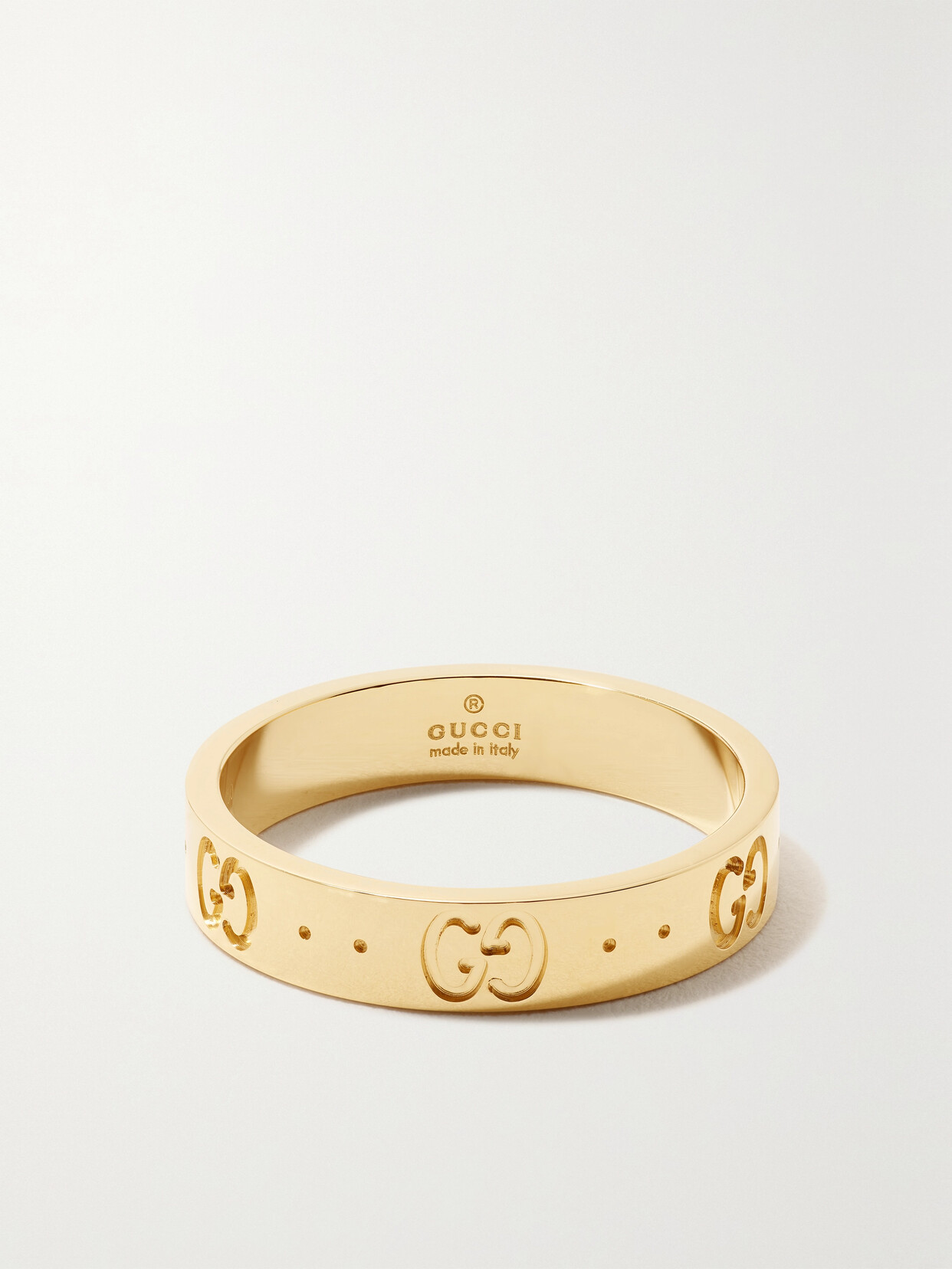 Gucci Icon 18-karat Gold Ring In Metallic