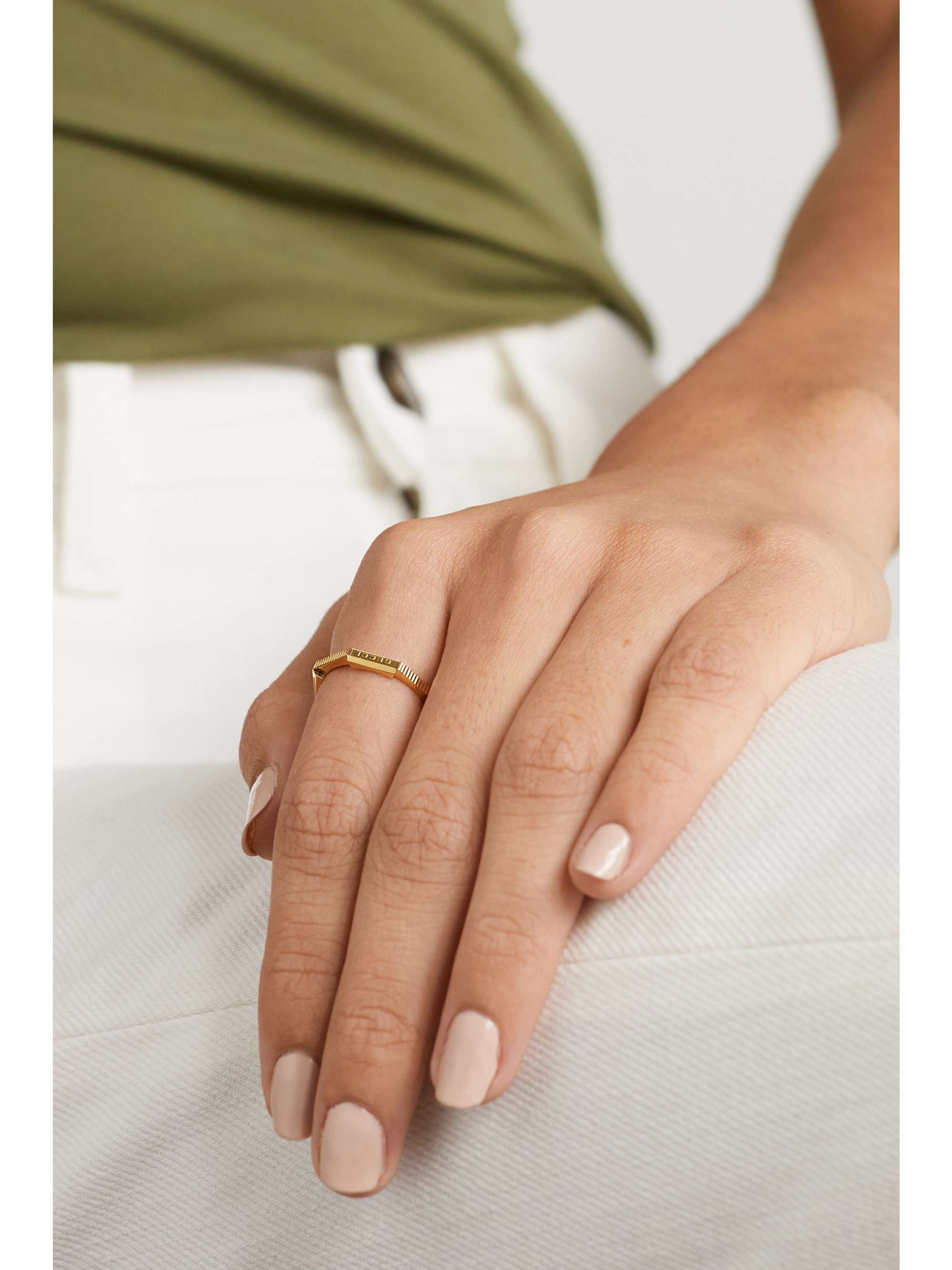 GUCCI Link to Love 18-karat gold ring | NET-A-PORTER