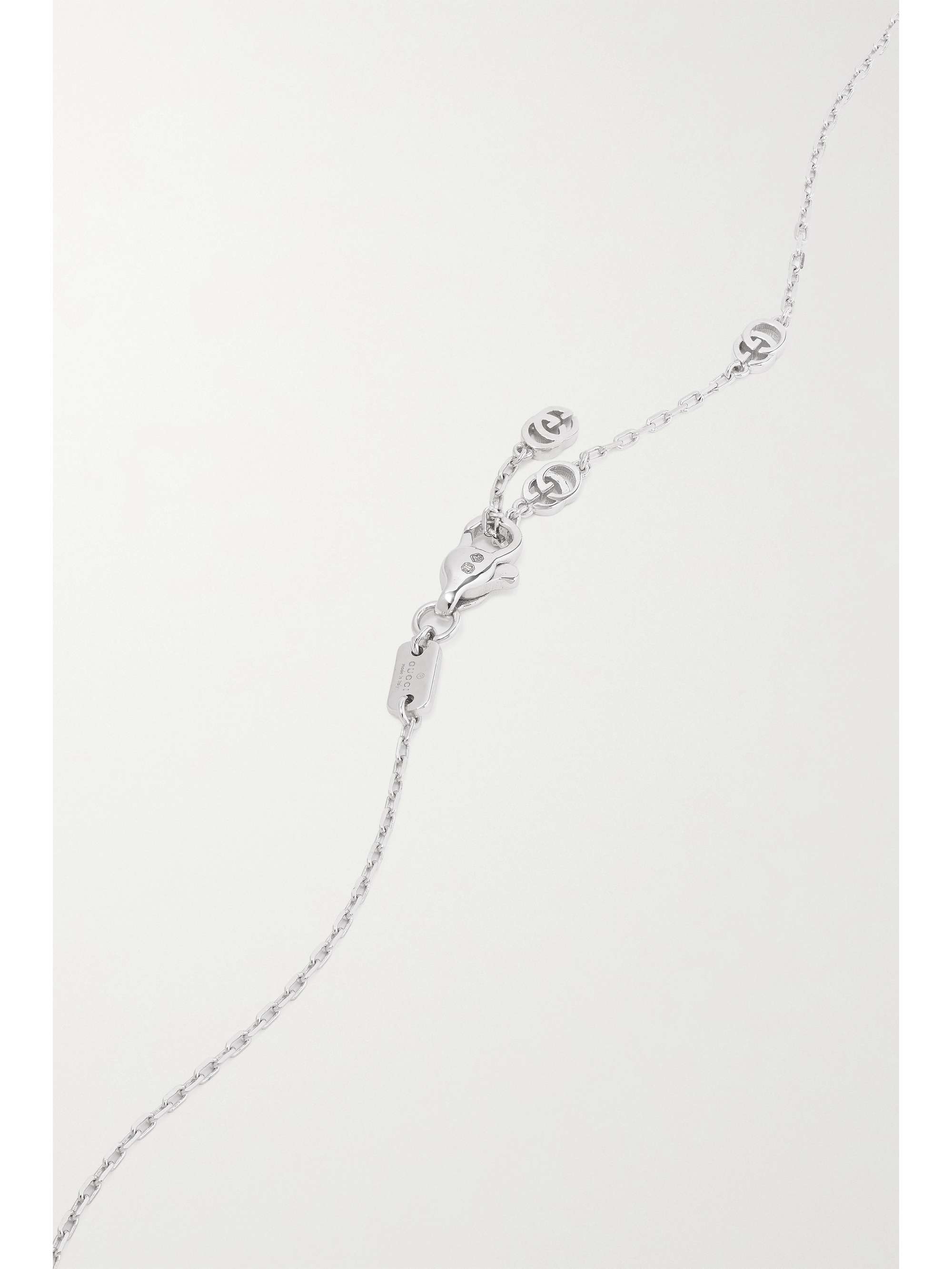 GUCCI GG Running 18-karat white gold diamond necklace