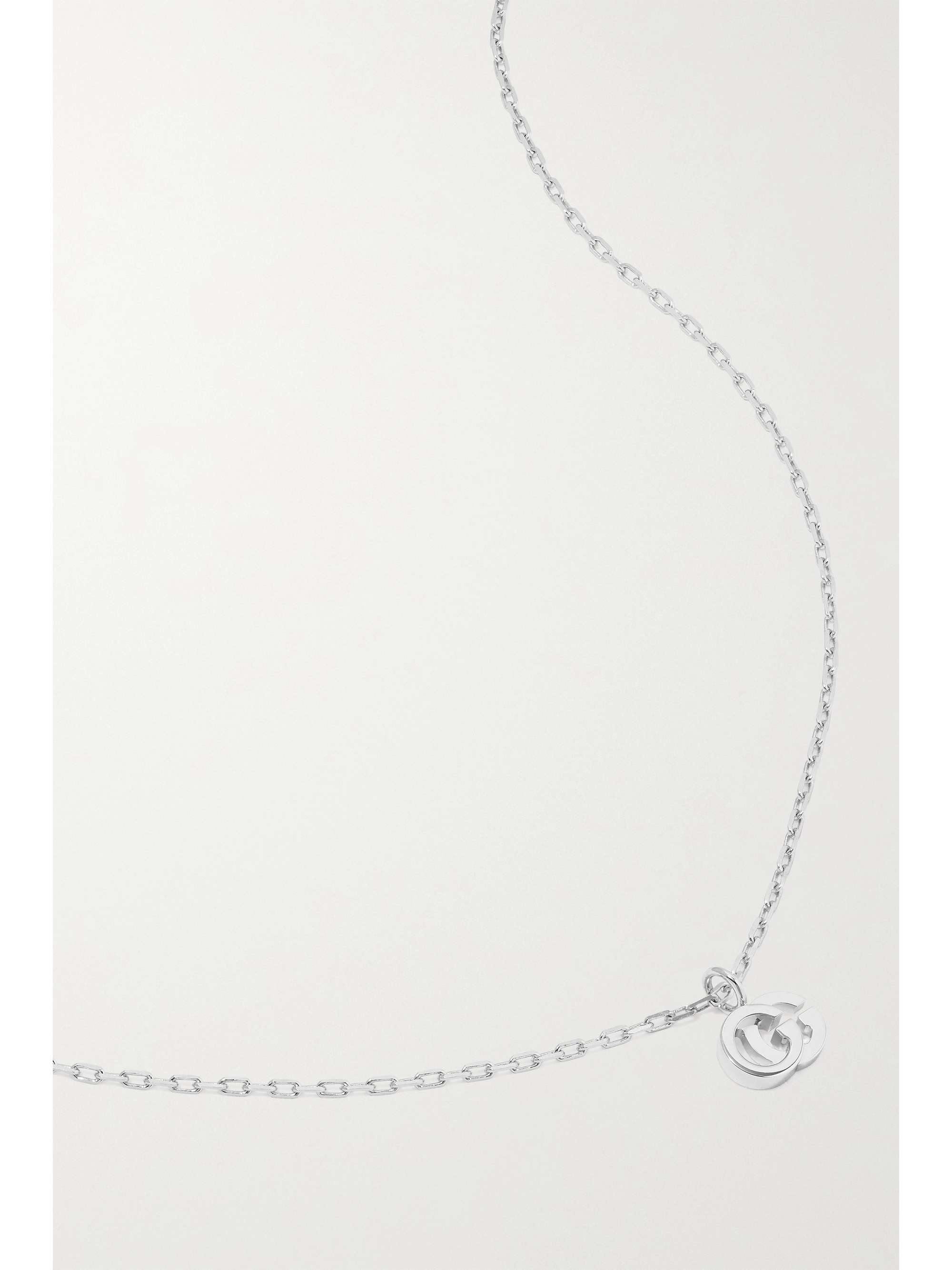 GUCCI GG Running 18-karat white gold diamond necklace
