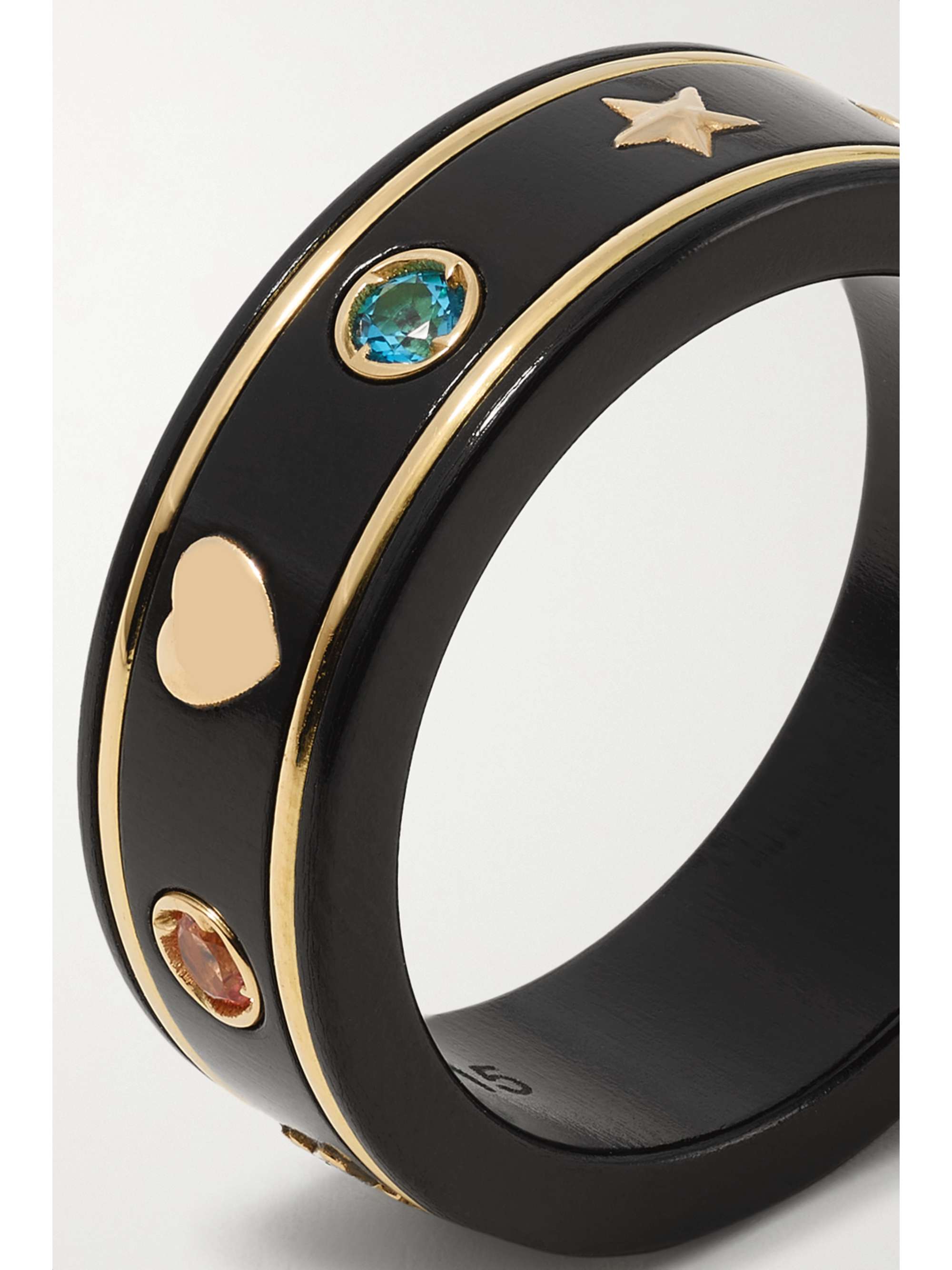 GUCCI Icon 18-karat gold topaz ring