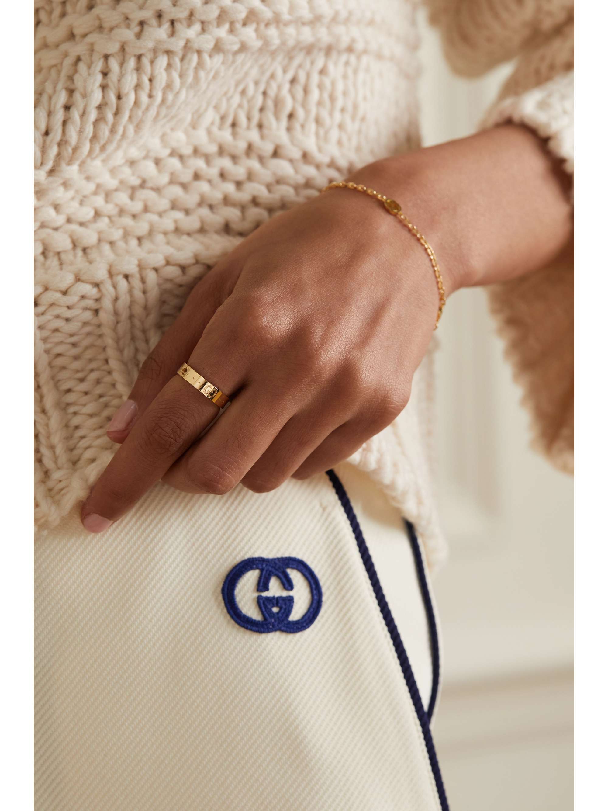 GUCCI Icon 18-karat gold ring