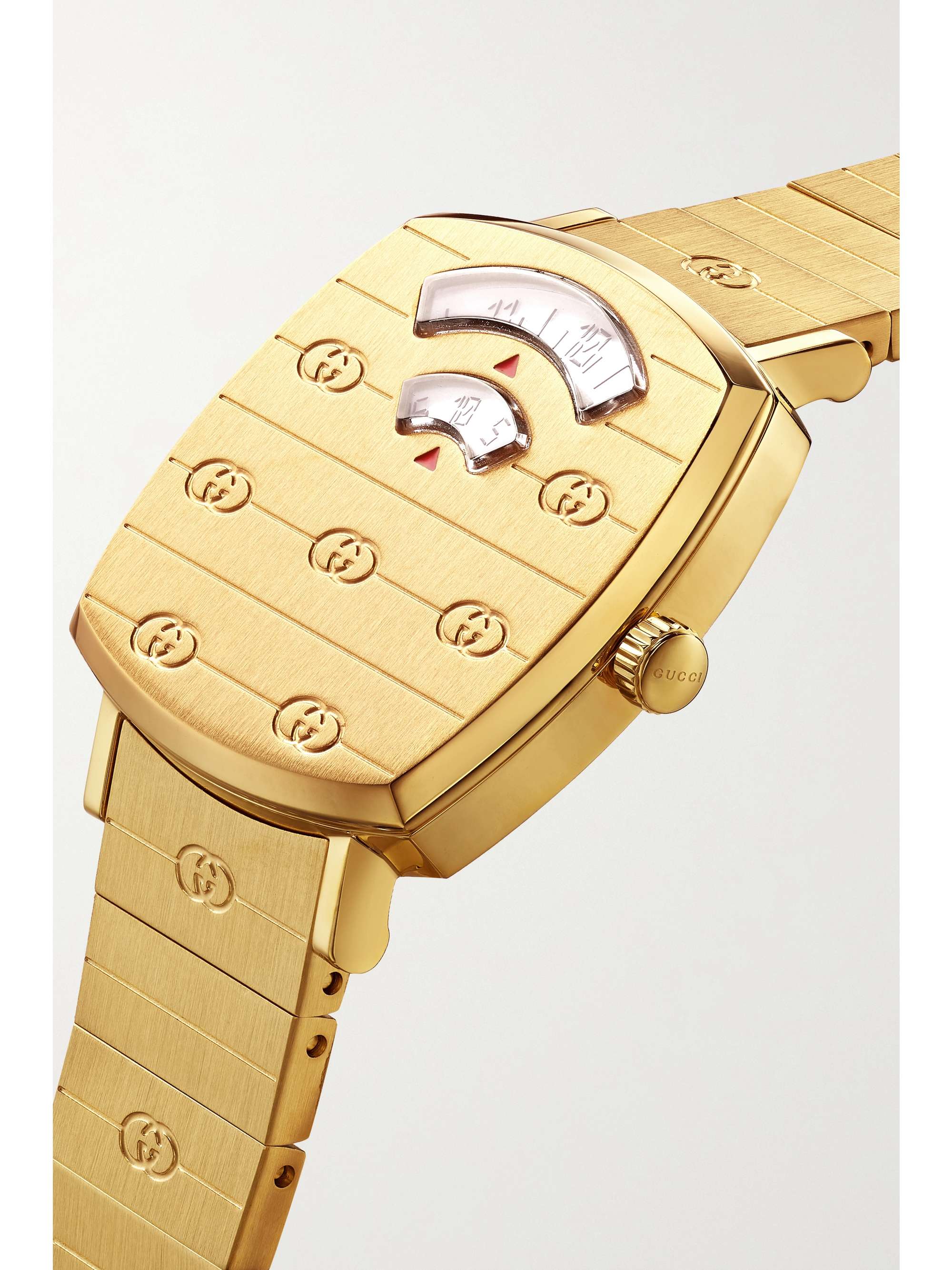 GUCCI Grip 27mm gold PVD-plated stainless steel watch