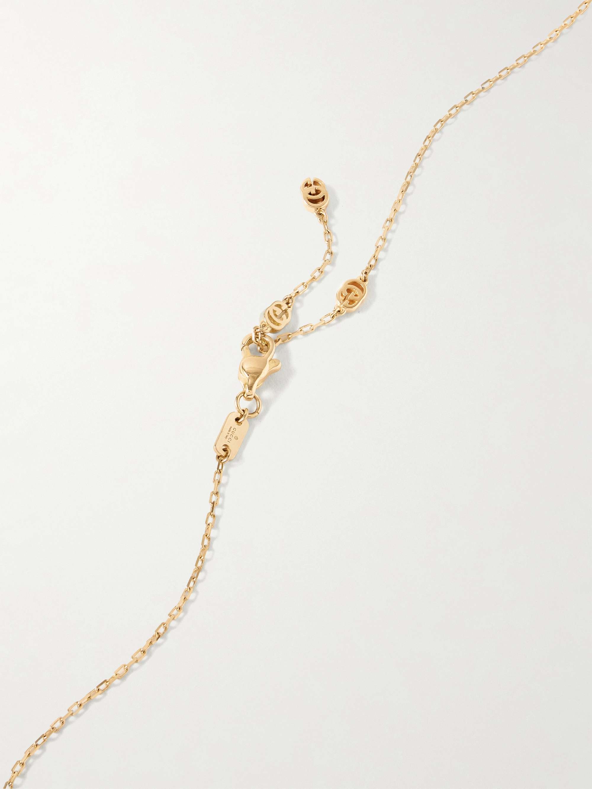 GUCCI GG Running 18-karat gold topaz necklace