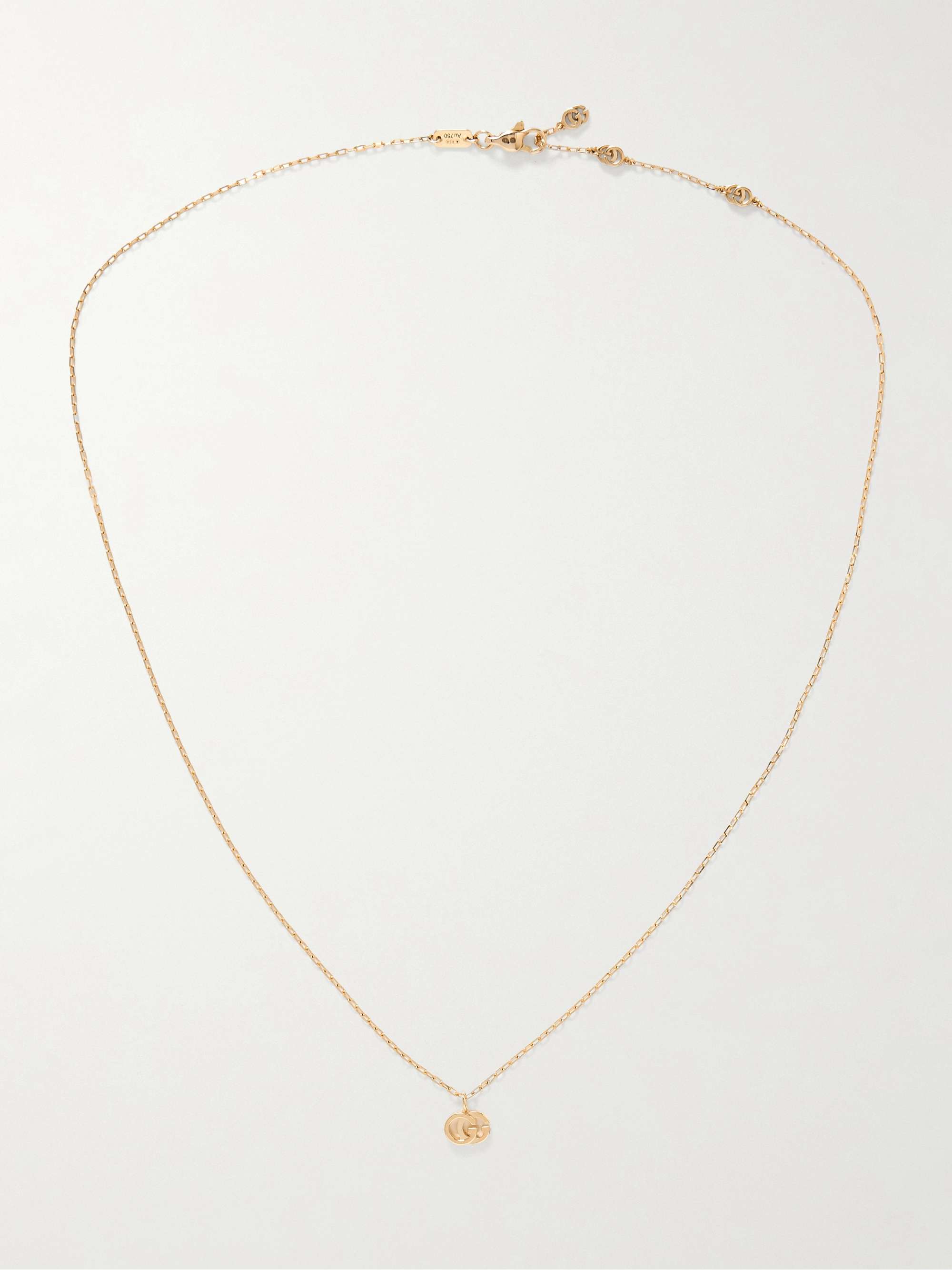GUCCI GG Running 18-karat gold topaz necklace