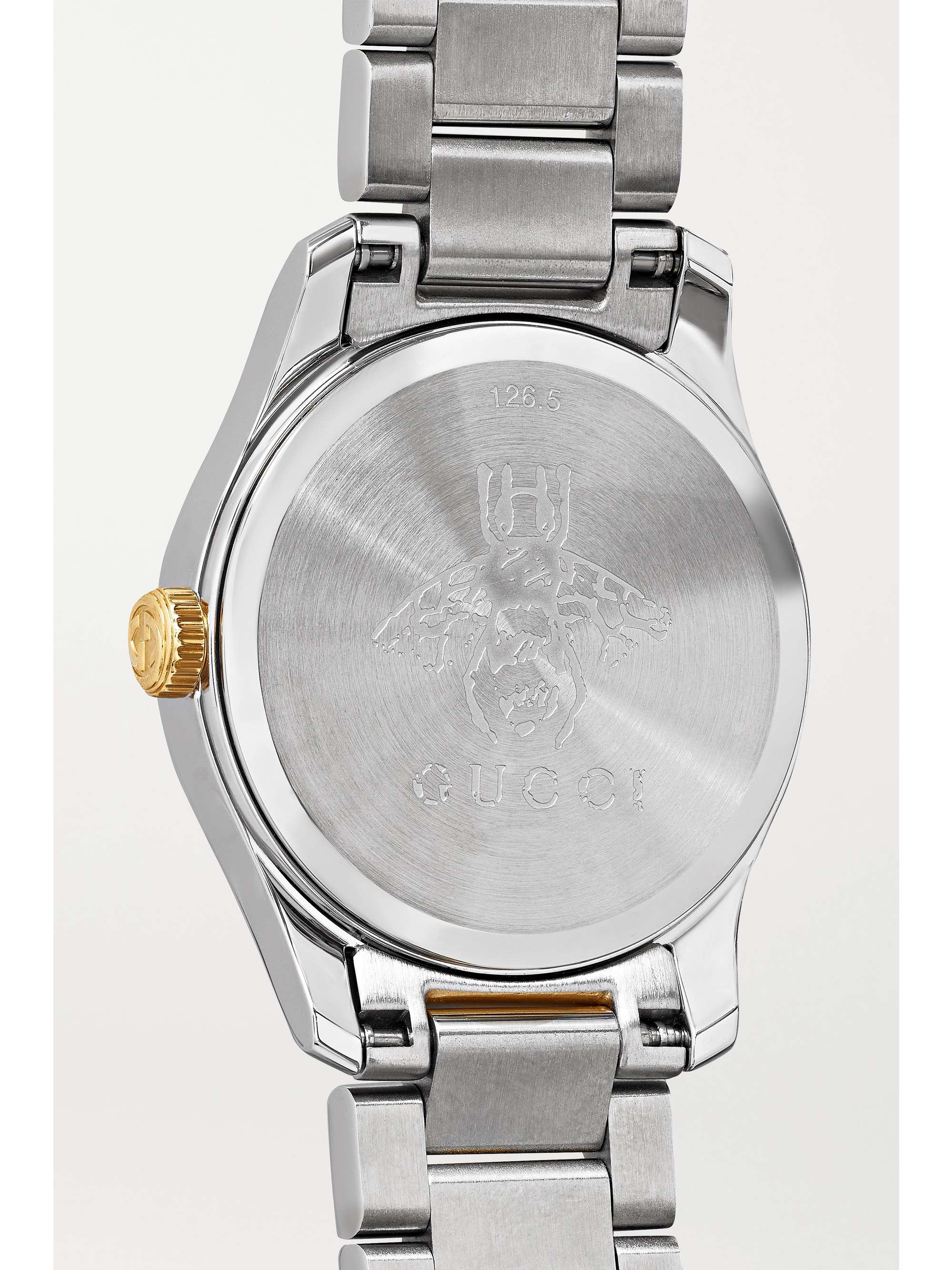 GUCCI Montre en acier inoxydable et plaqué PVD G-Timeless, 27 mm