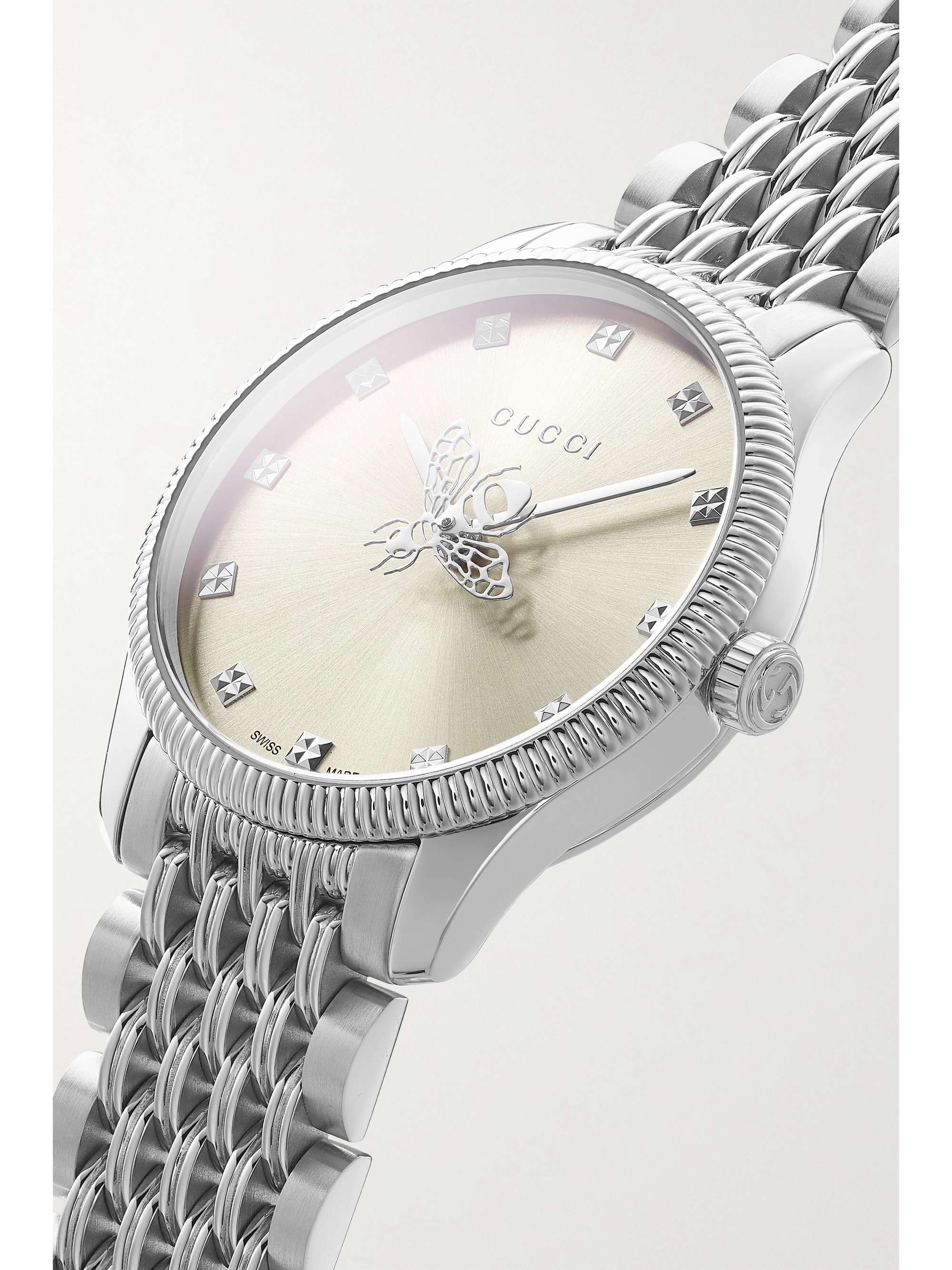 GUCCI Montre en acier inoxydable G-Timeless, 29 mm