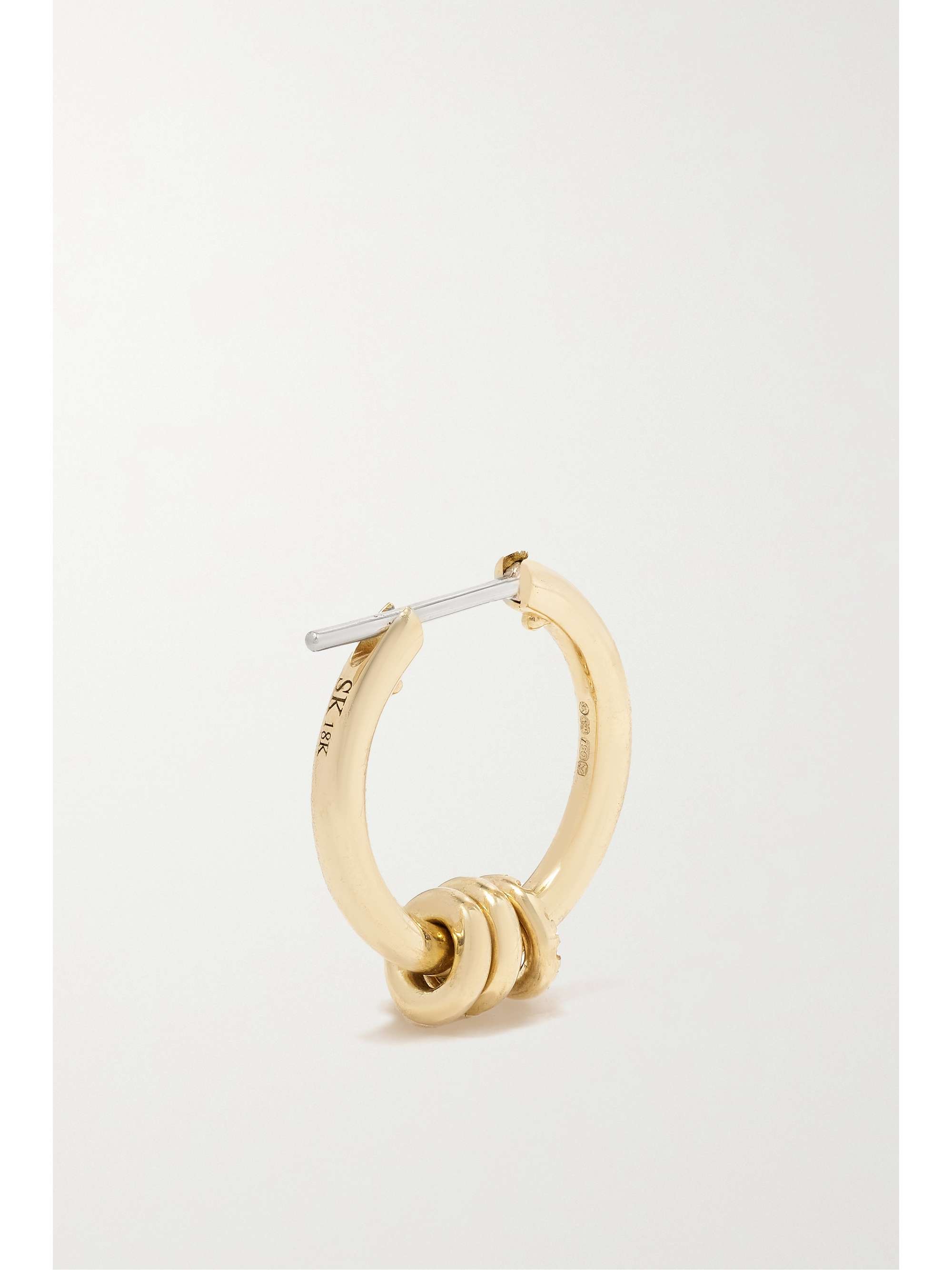 SPINELLI KILCOLLIN Ara 18-karat gold diamond hoop earrings