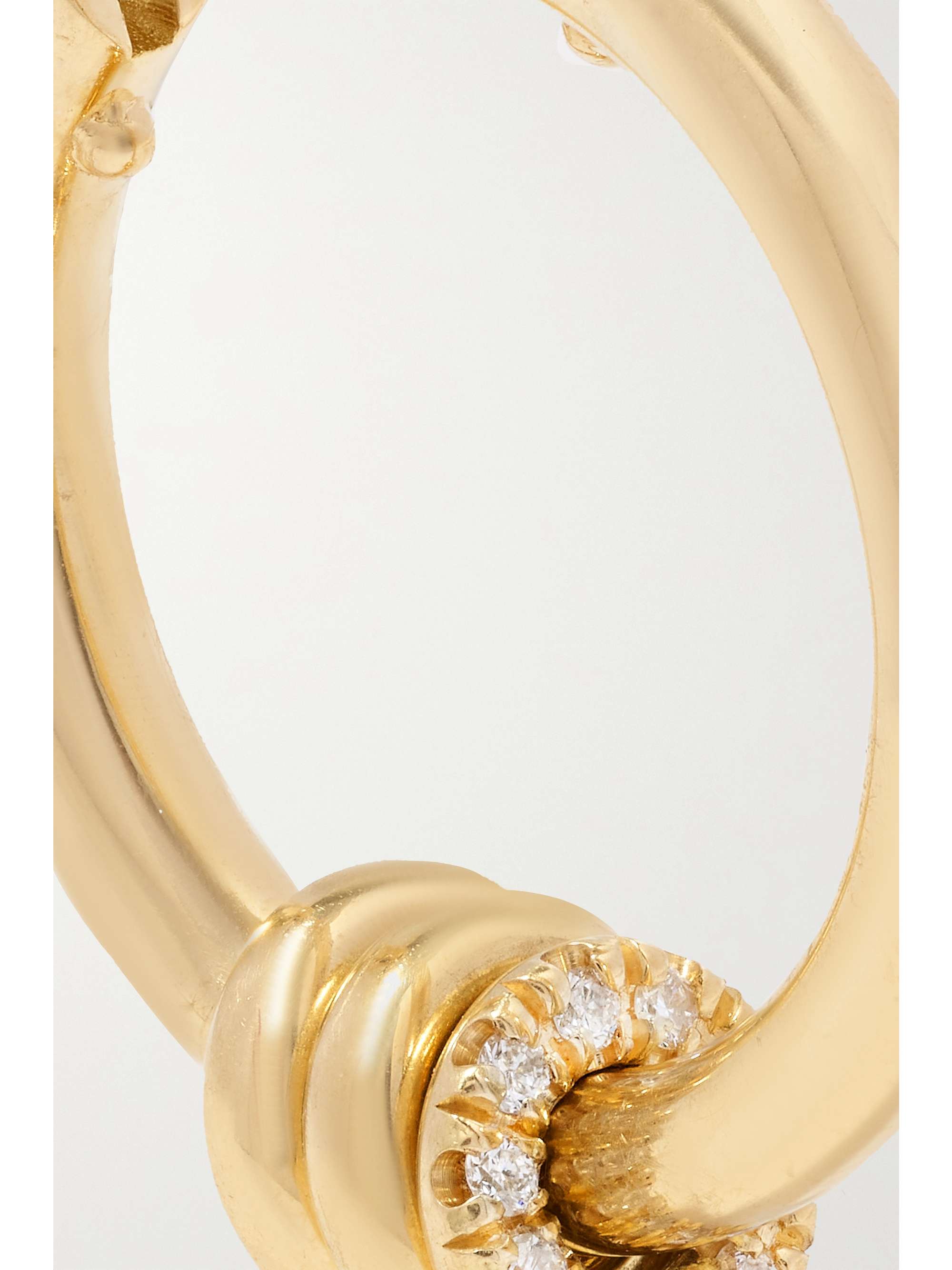 SPINELLI KILCOLLIN Ara 18-karat gold diamond hoop earrings