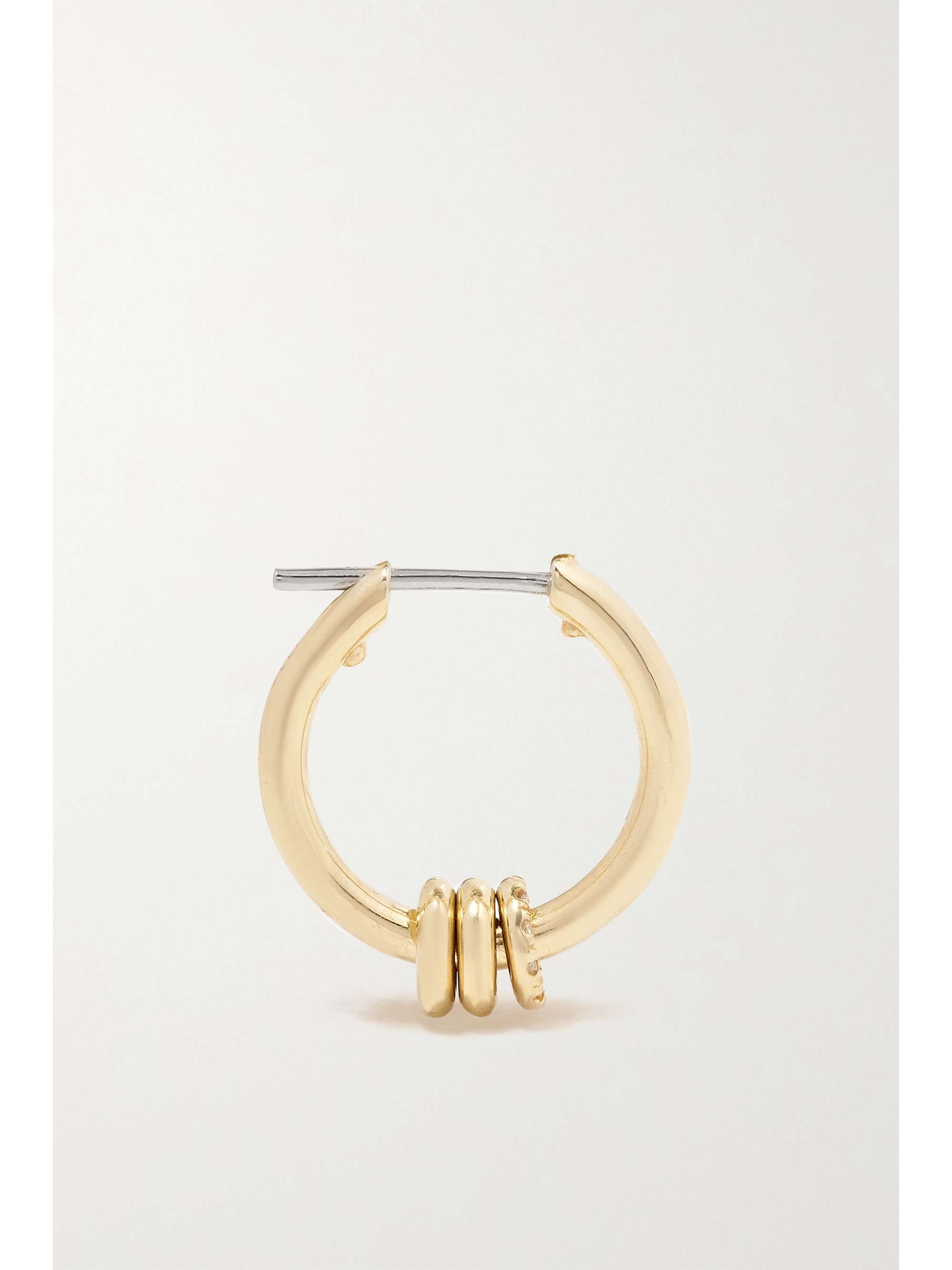 SPINELLI KILCOLLIN Ara 18-karat gold diamond hoop earrings