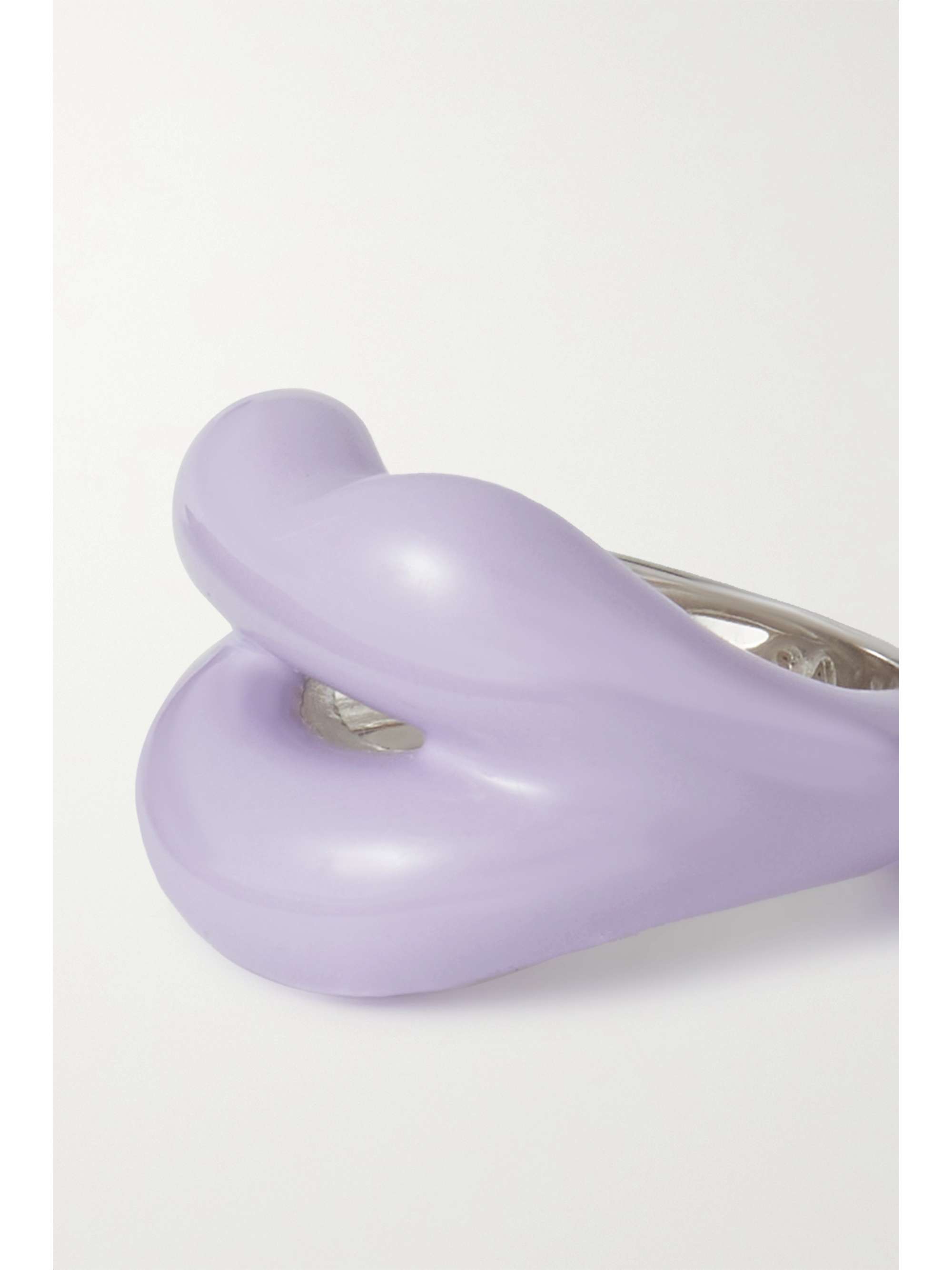 HOTLIPS BY SOLANGE Recycled sterling silver and neon enamel ring