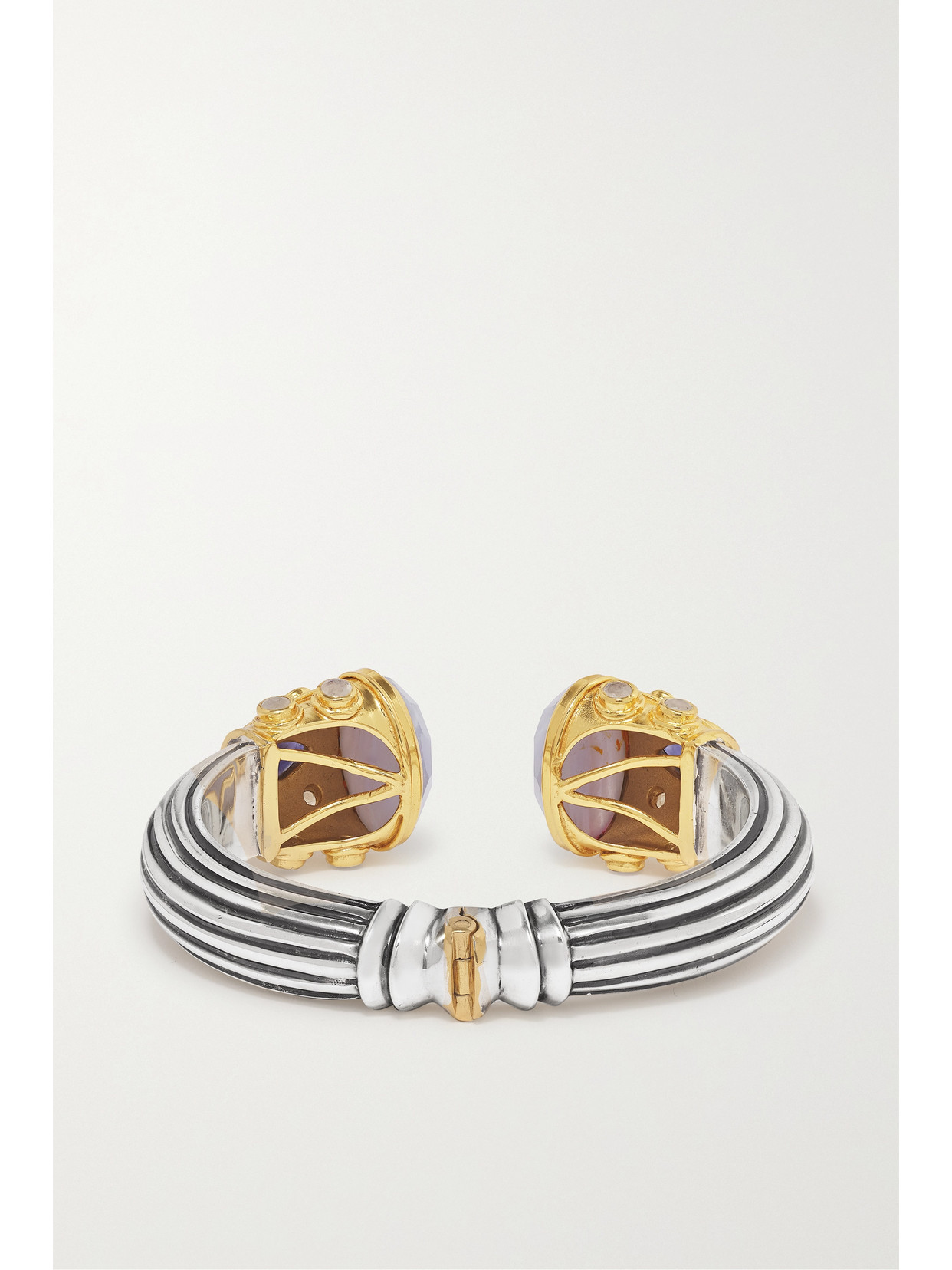 Amrapali Gold-plated Sterling Silver Multi-stone Cuff In Gold