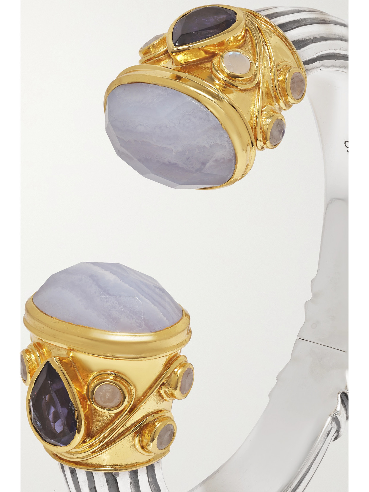 Shop Amrapali Gold-plated Sterling Silver Multi-stone Cuff