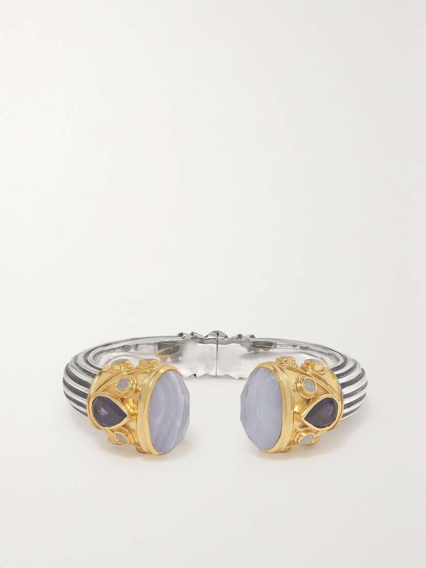 Amrapali London plated Sterling Silver ulti-stone Cuff