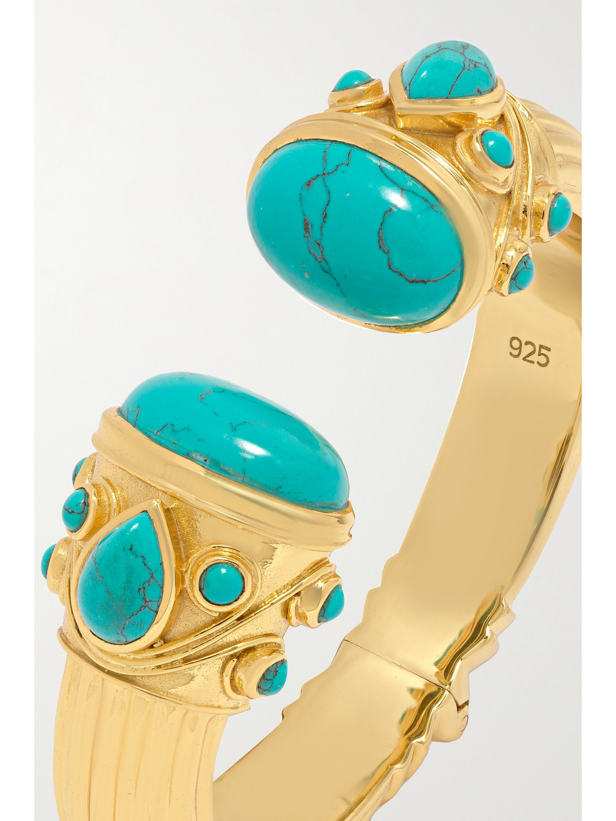 Amrapali Gold-plated Turquoise Cuff In Gold