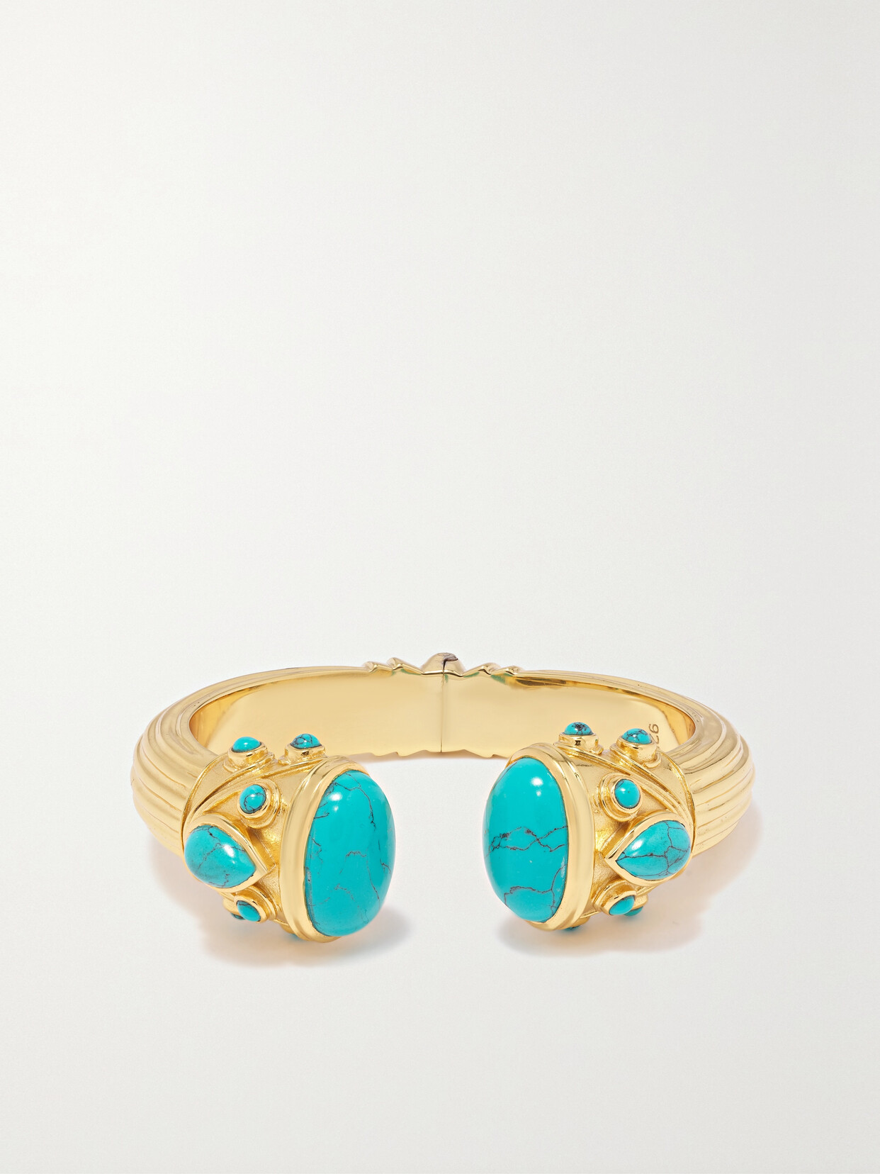 Amrapali London - Gold-plated Turquoise Cuff - M