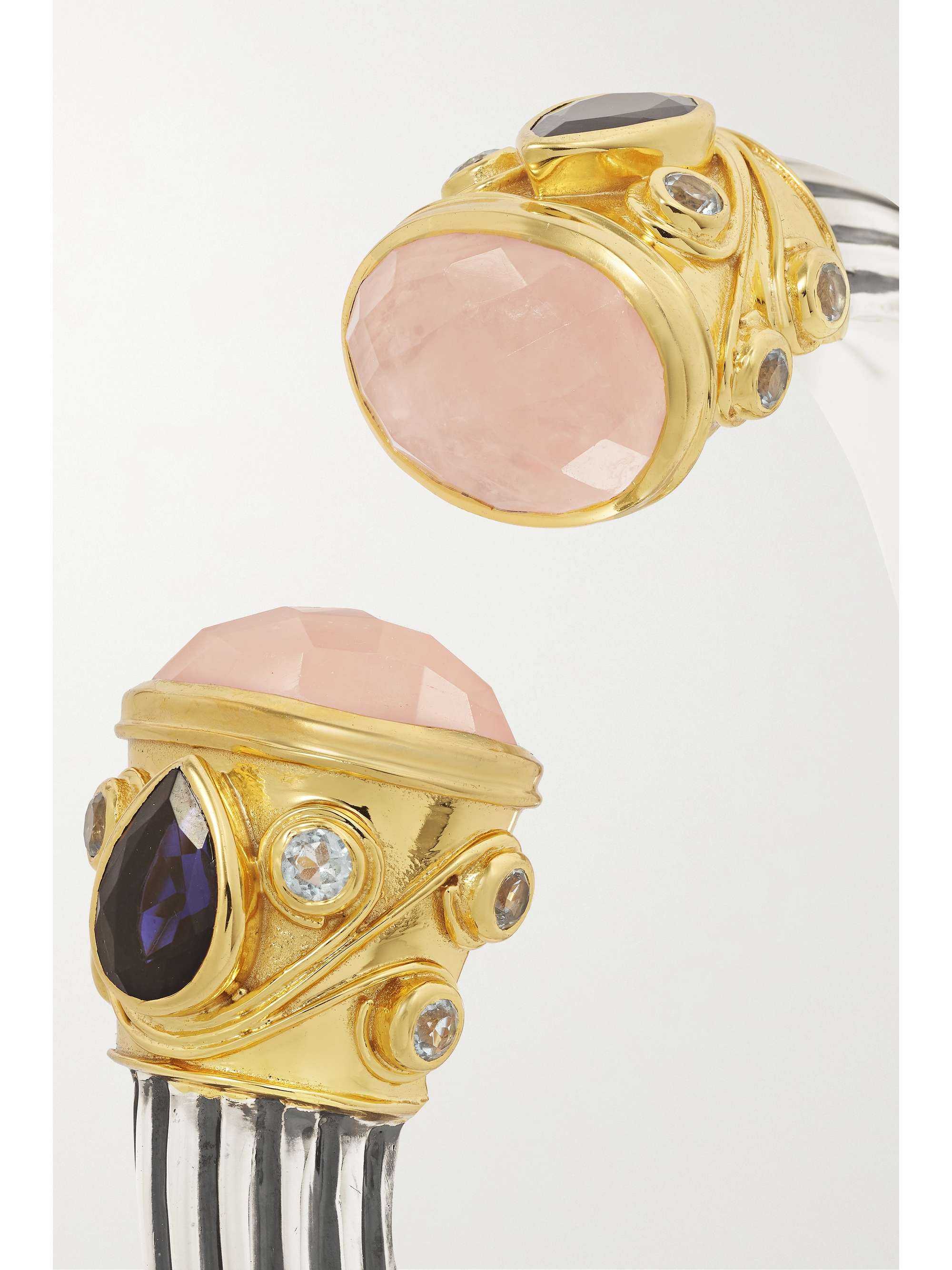 AMRAPALI LONDON Gold-plated sterling silver multi-stone cuff