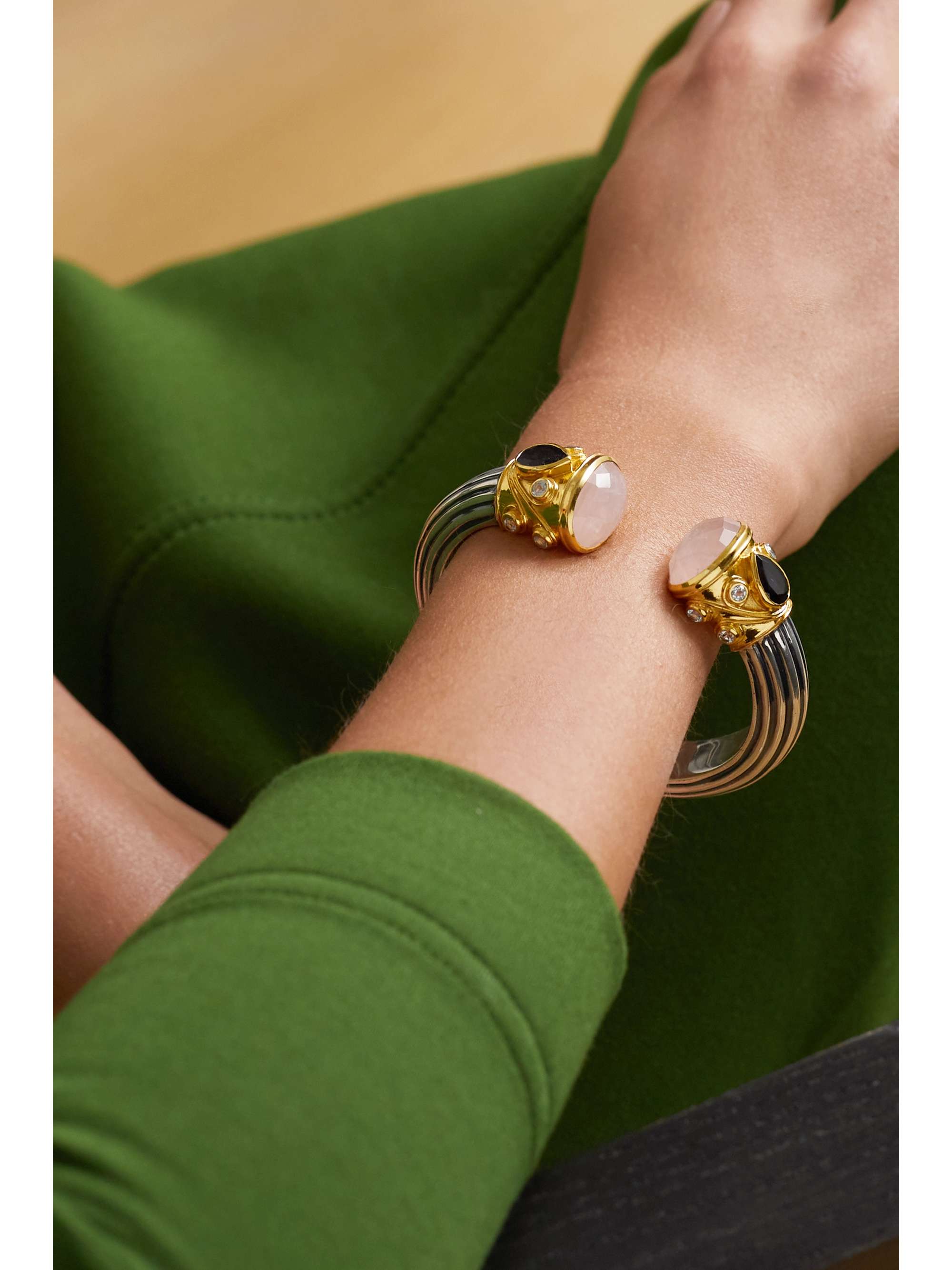 AMRAPALI LONDON Gold-plated sterling silver multi-stone cuff