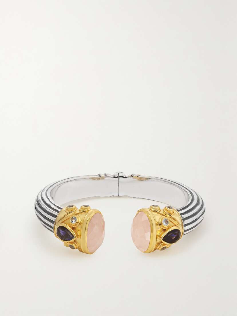 Amrapali London plated Sterling Silver ulti-stone Cuff