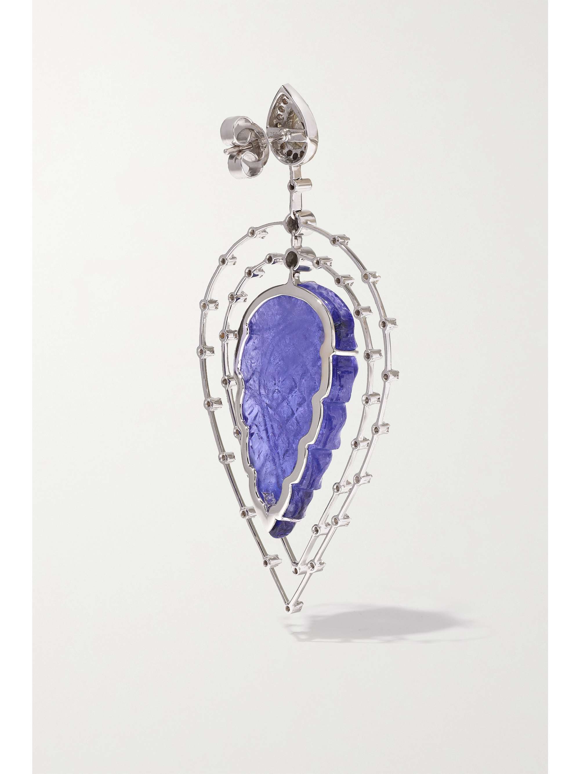 AMRAPALI LONDON 18-karat white gold, tanzanite and diamond earrings