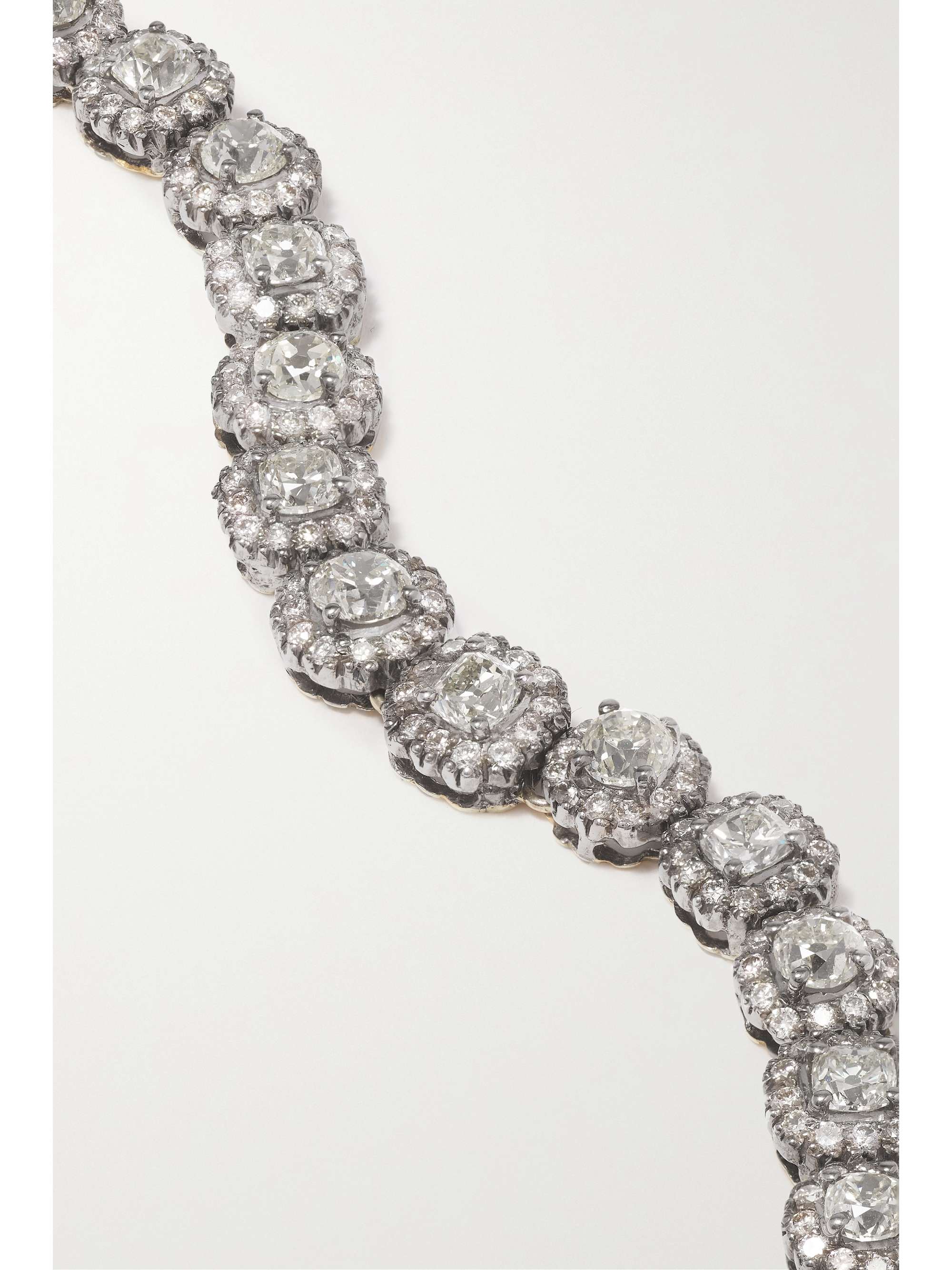 AMRAPALI LONDON Sterling silver and 18-karat gold diamond bracelet