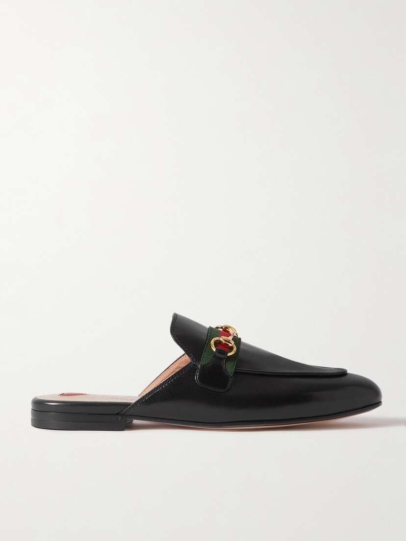 Gucci Princetown Horsebit-detailed Leather Slippers