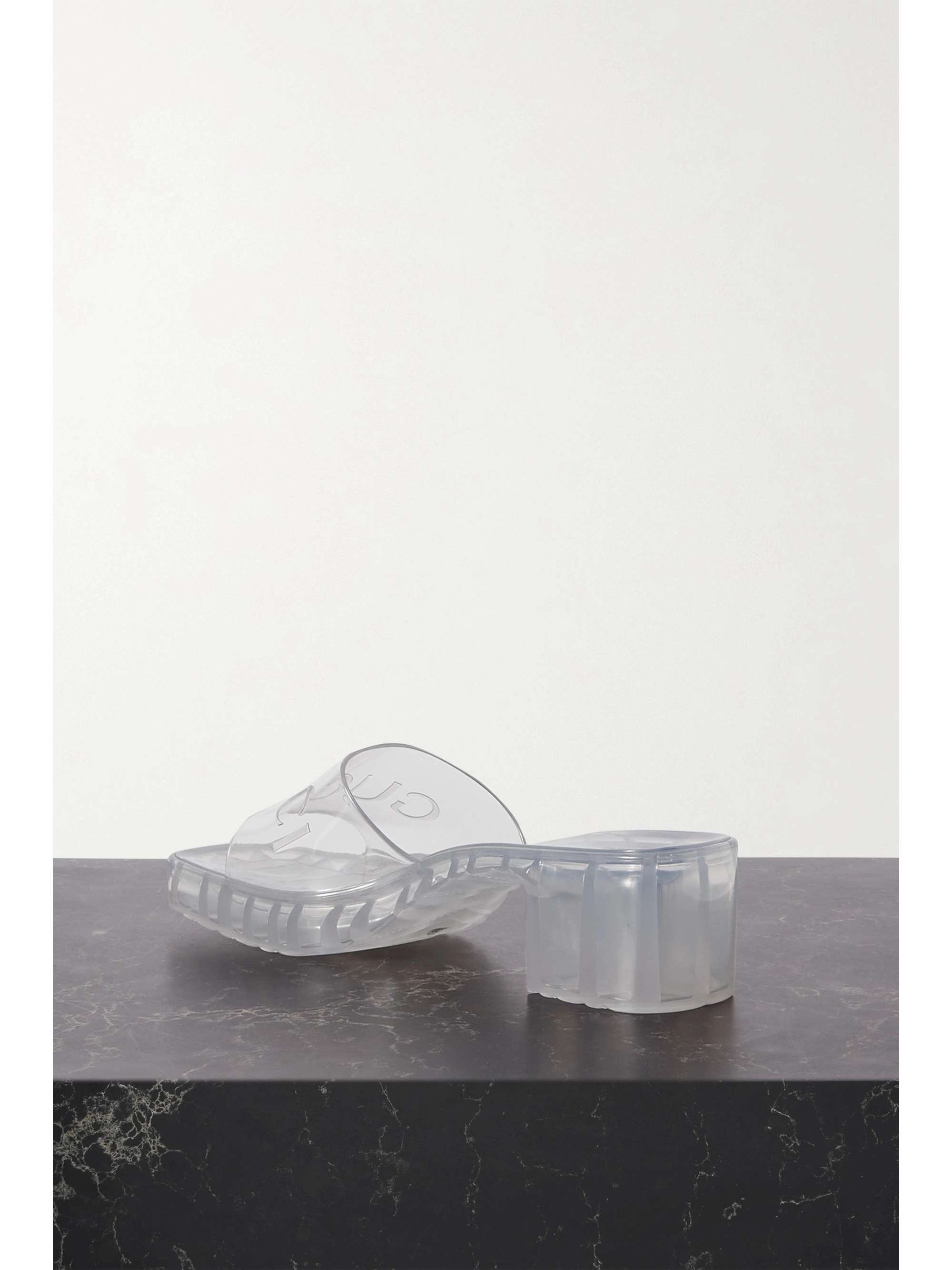 Clear Plastique logo-embossed rubber mules | GUCCI | NET-A-PORTER