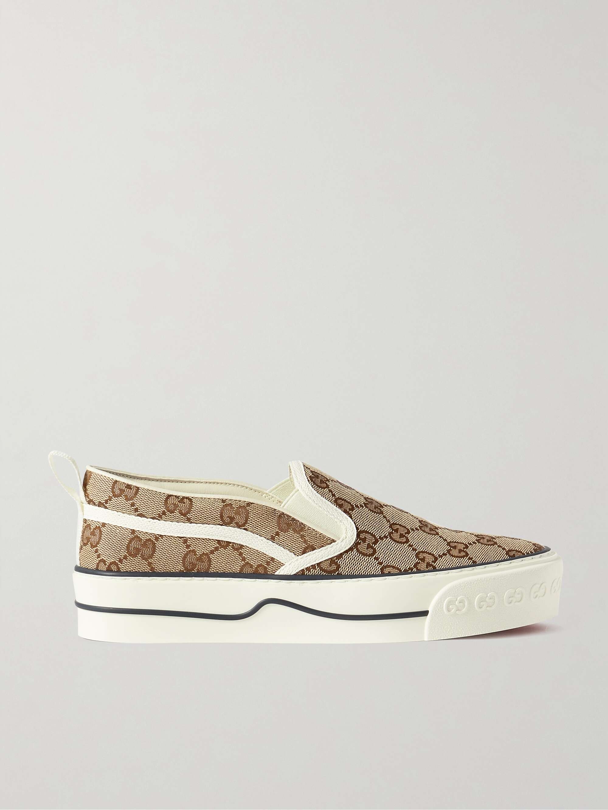 gucci canvas slip on