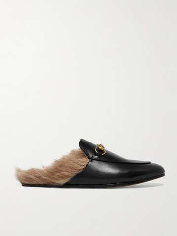 Gucci fur moccasins deals