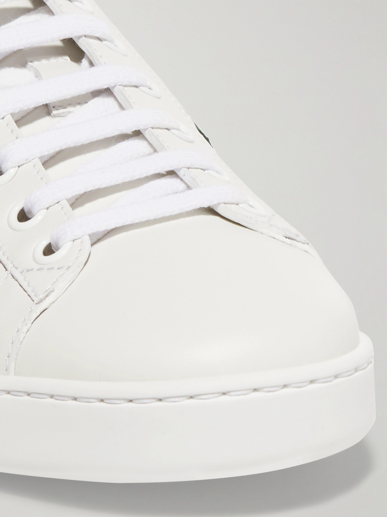 Ace Watersnake-Trimmed Sneakers