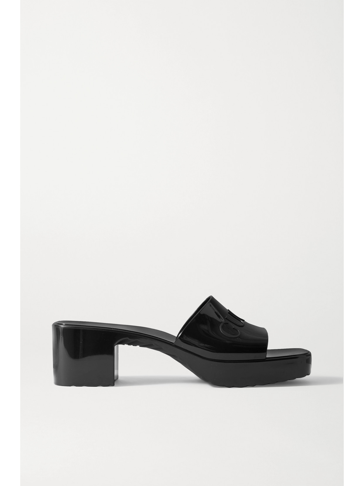 Gucci Plastique Logo-embossed Rubber Mules