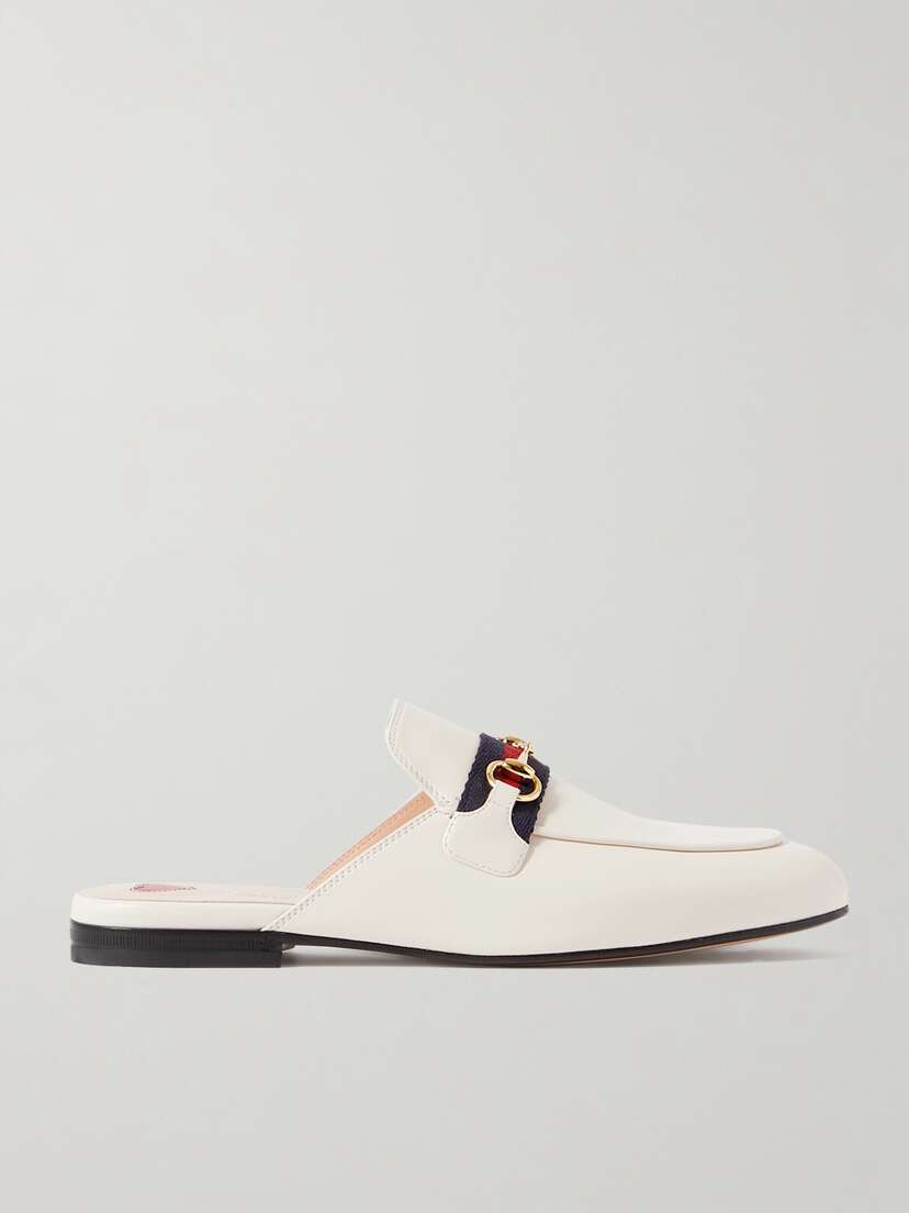 Gucci Princetown Horsebit-detailed Leather Slippers