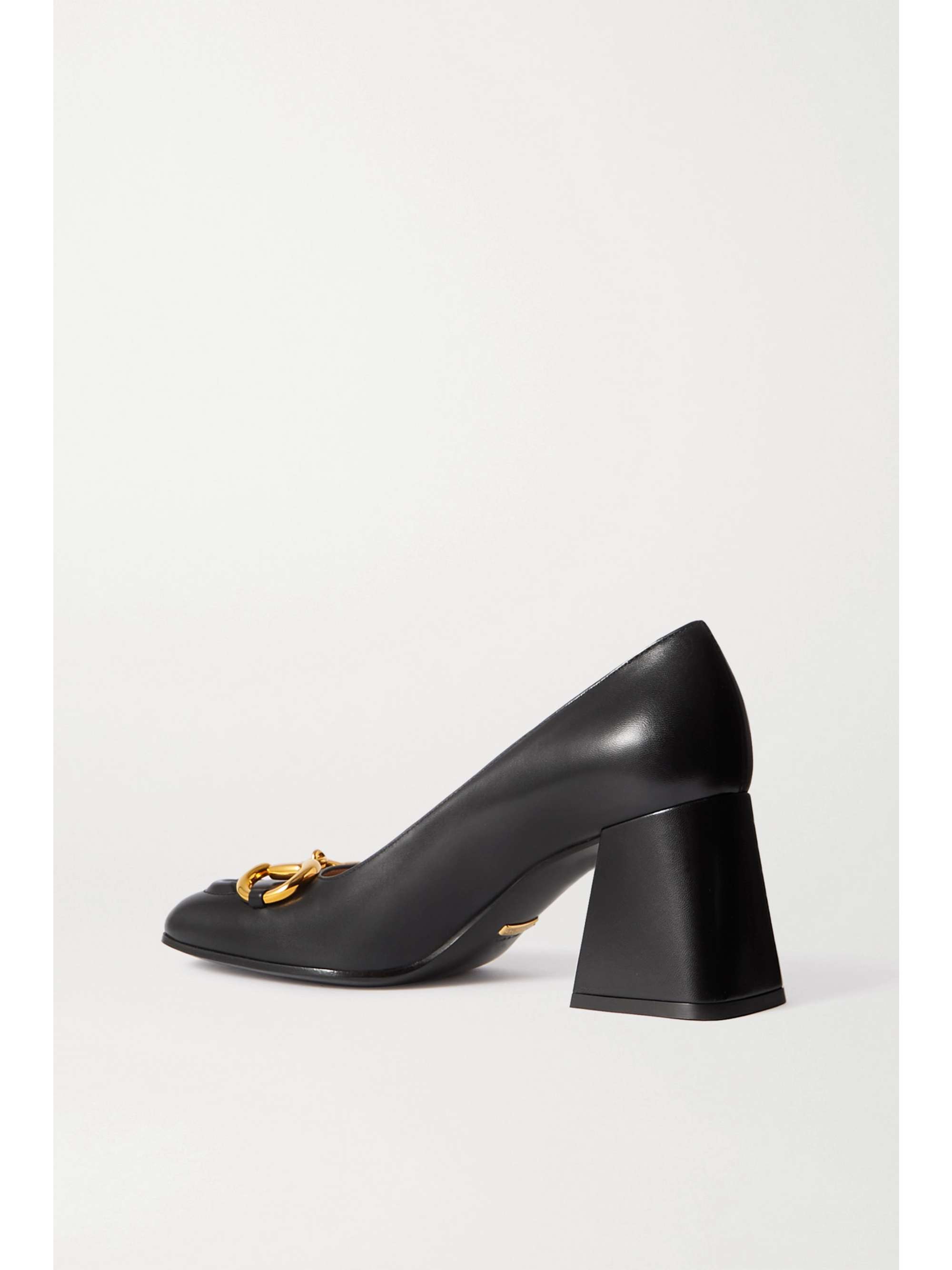 GUCCI Horsebit-detailed leather pumps