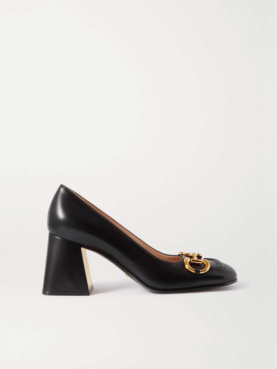 GUCCI Horsebitdetailed leather pumps NETAPORTER