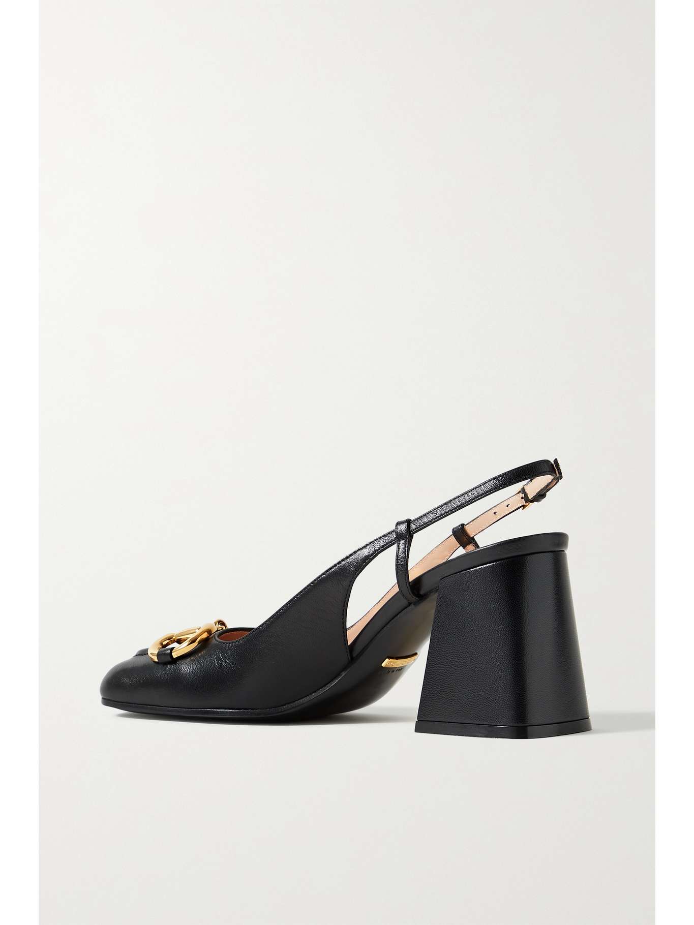 GUCCI Baby horsebitdetailed leather slingback pumps NETAPORTER