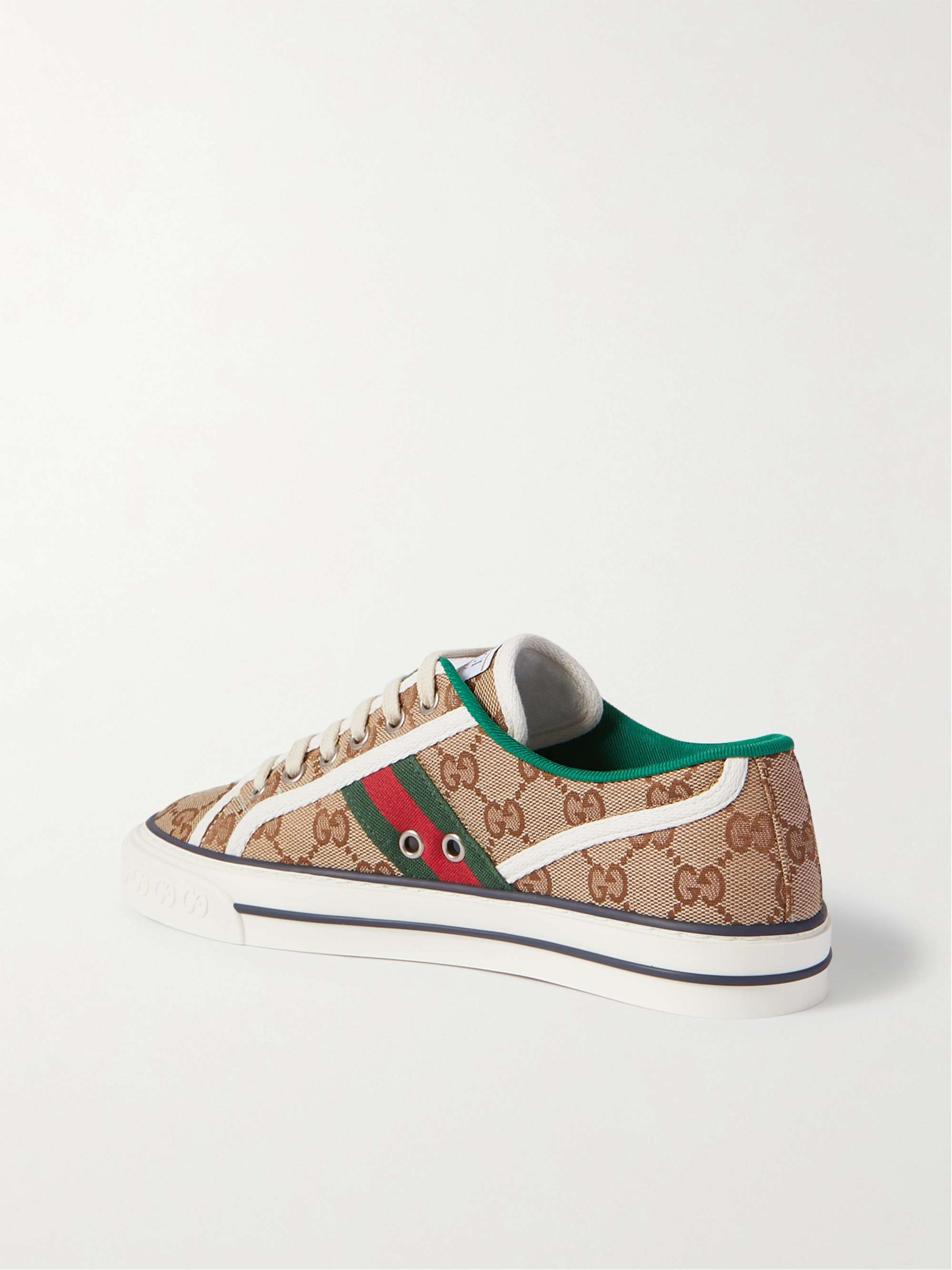 GUCCI Tennis 1977 logo-embroidered canvas sneakers